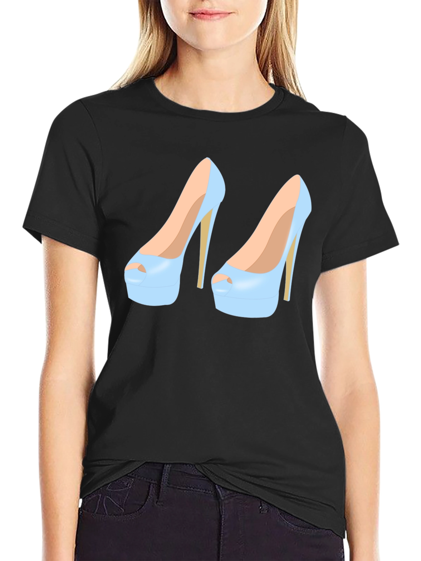 High Heel Shoe Graphic Tee - Stylish and Unique
