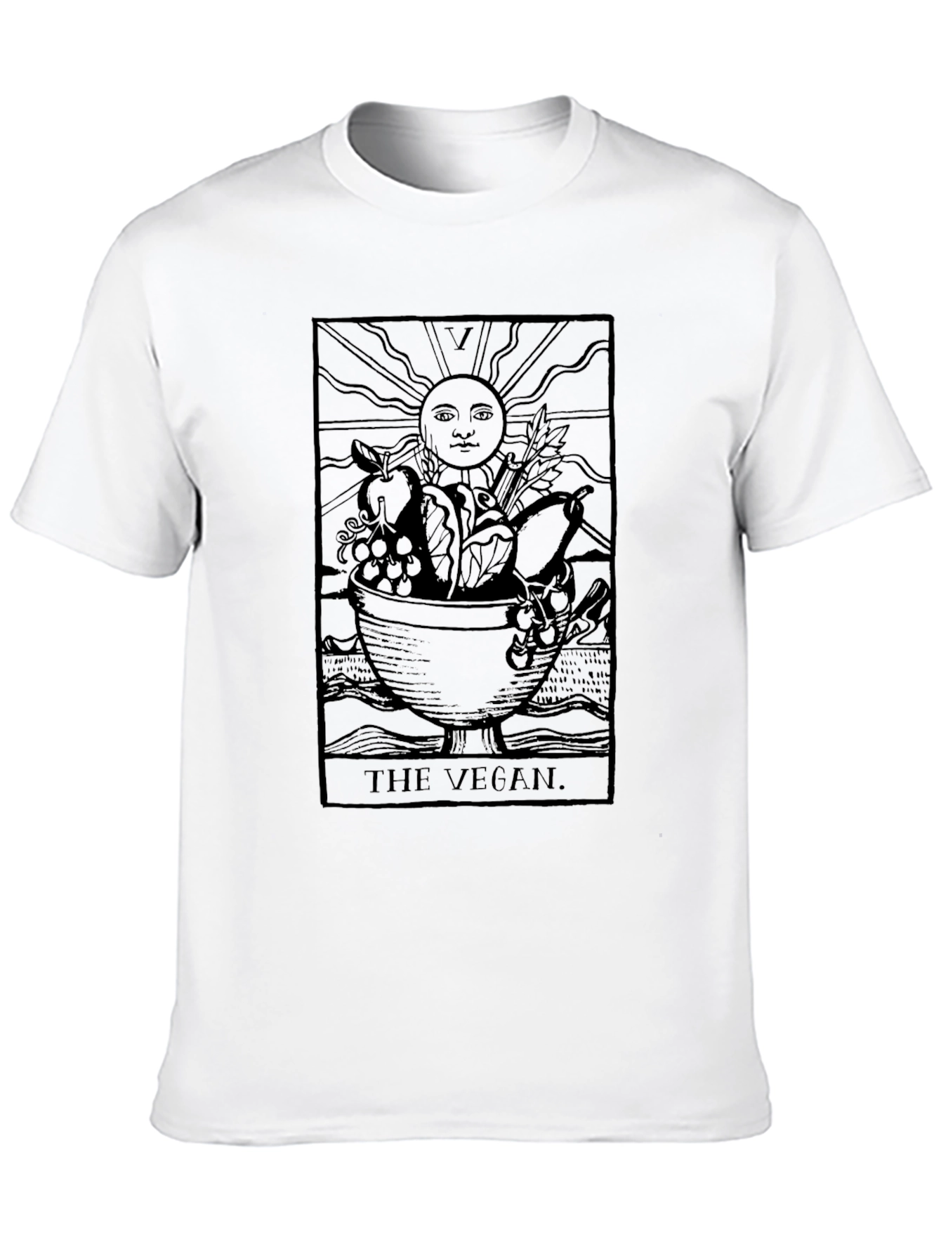 The Vegan Tarot Card T-Shirt - Black
