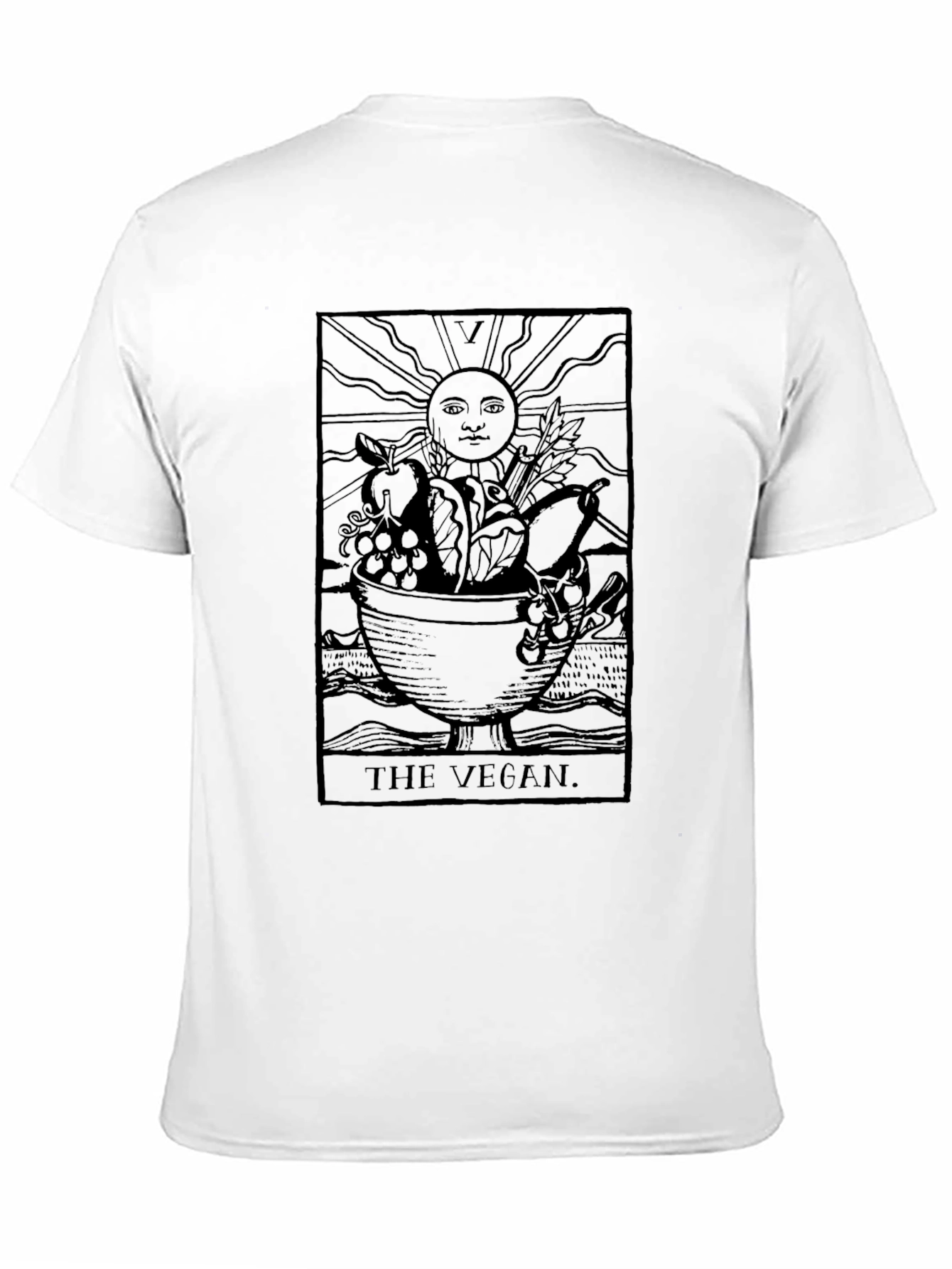 The Vegan Tarot Card T-Shirt - Black