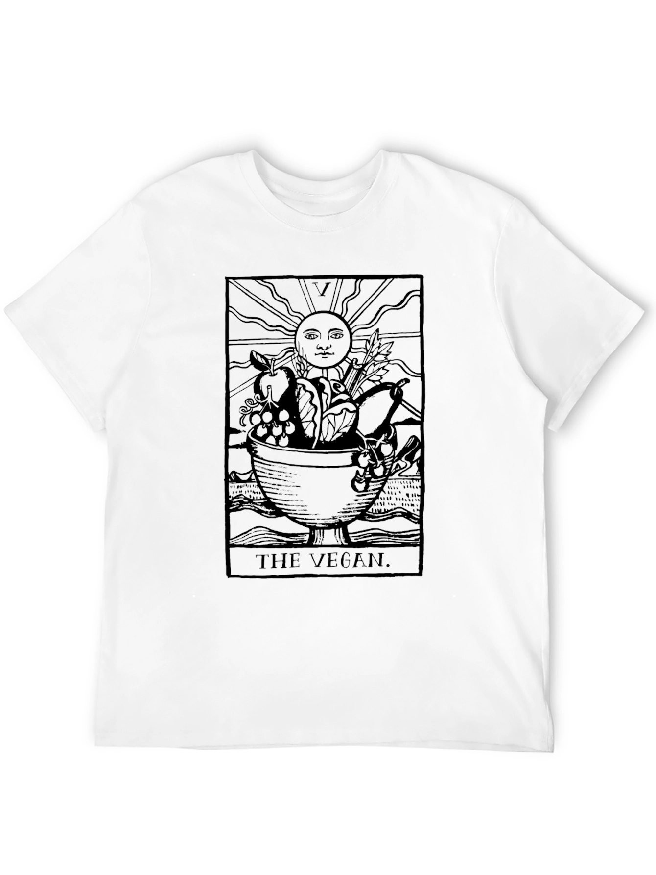The Vegan Tarot Card T-Shirt - Black