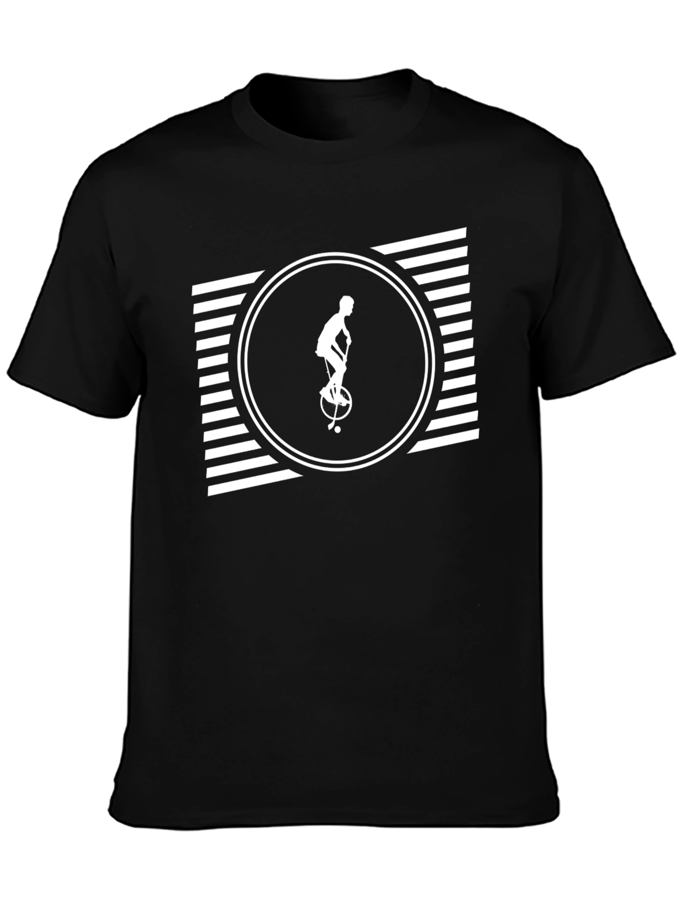 Unicycle Silhouette Tee - Black Graphic T-Shirt
