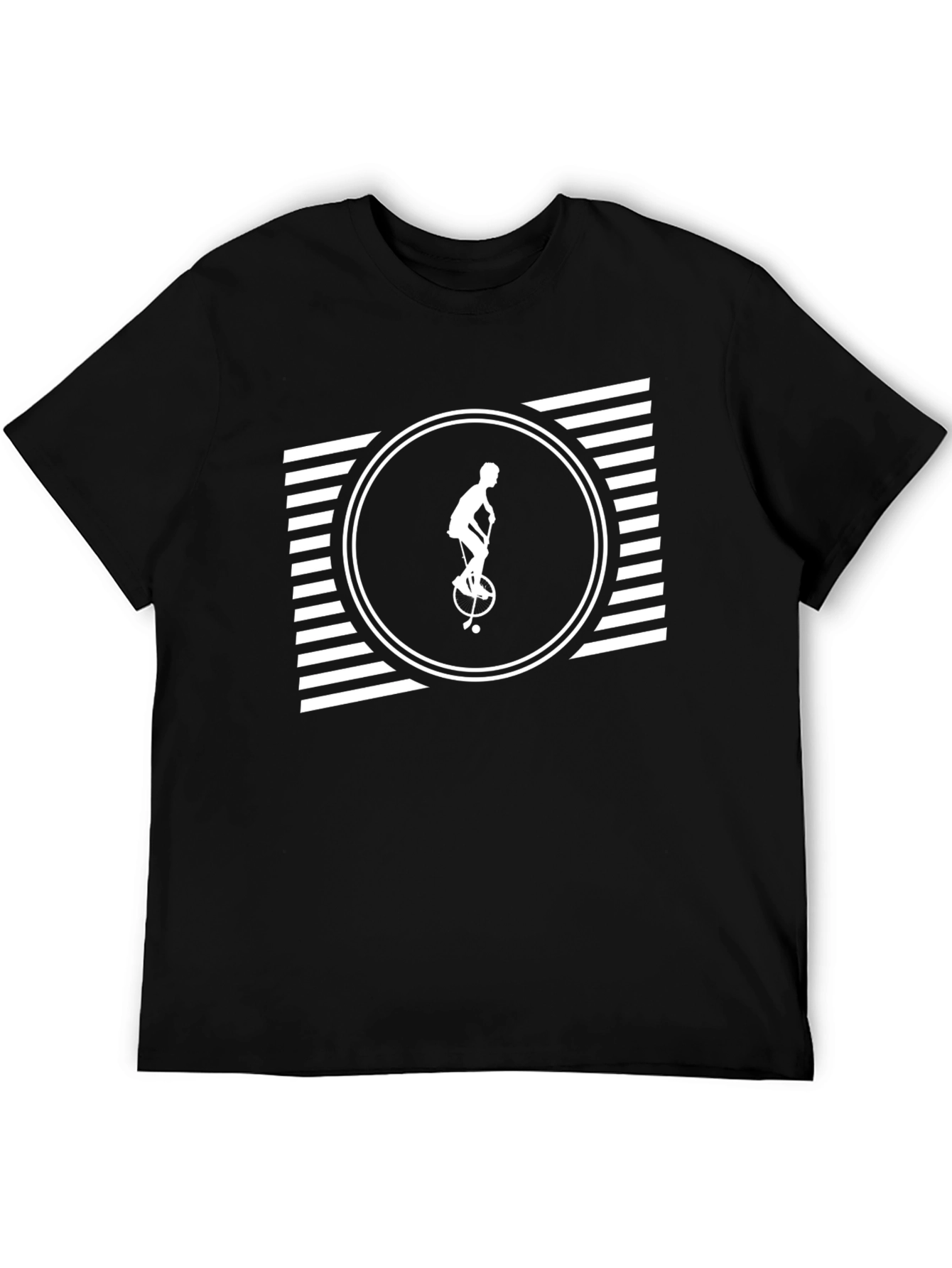 Unicycle Silhouette Tee - Black Graphic T-Shirt