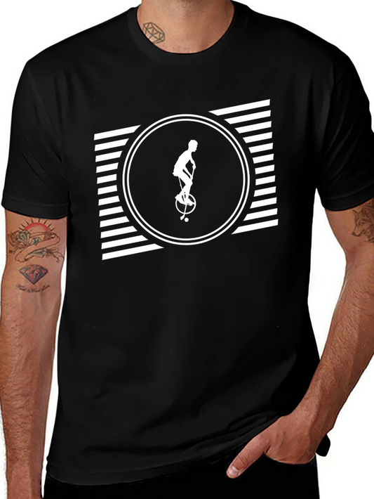 Unicycle Silhouette Tee - Black Graphic T-Shirt