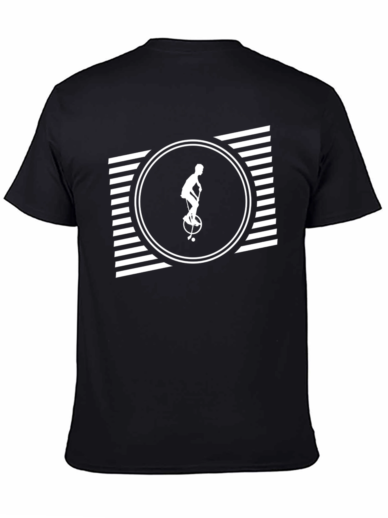 Unicycle Silhouette Tee - Black Graphic T-Shirt