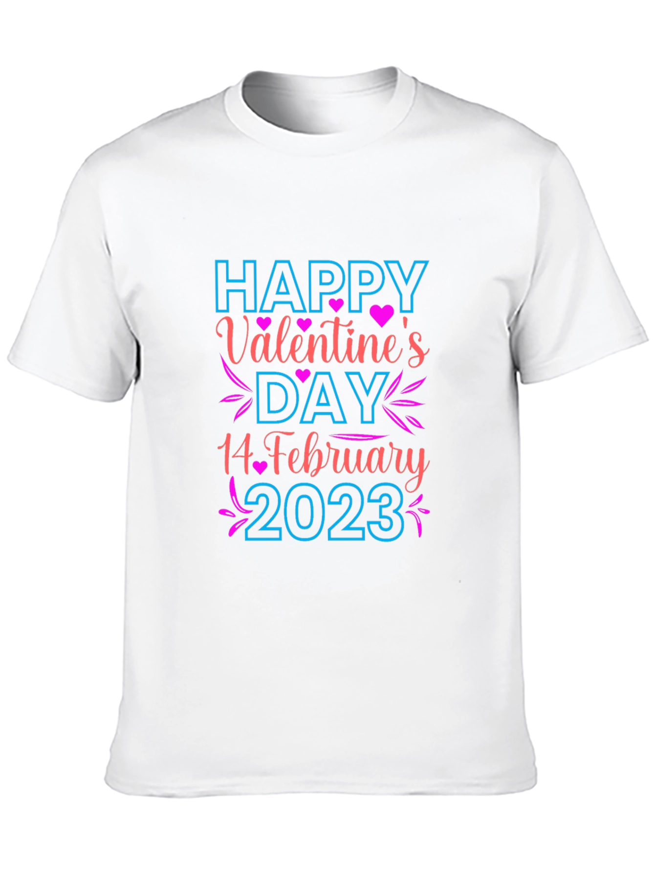 Happy Valentines Day Black T-Shirt
