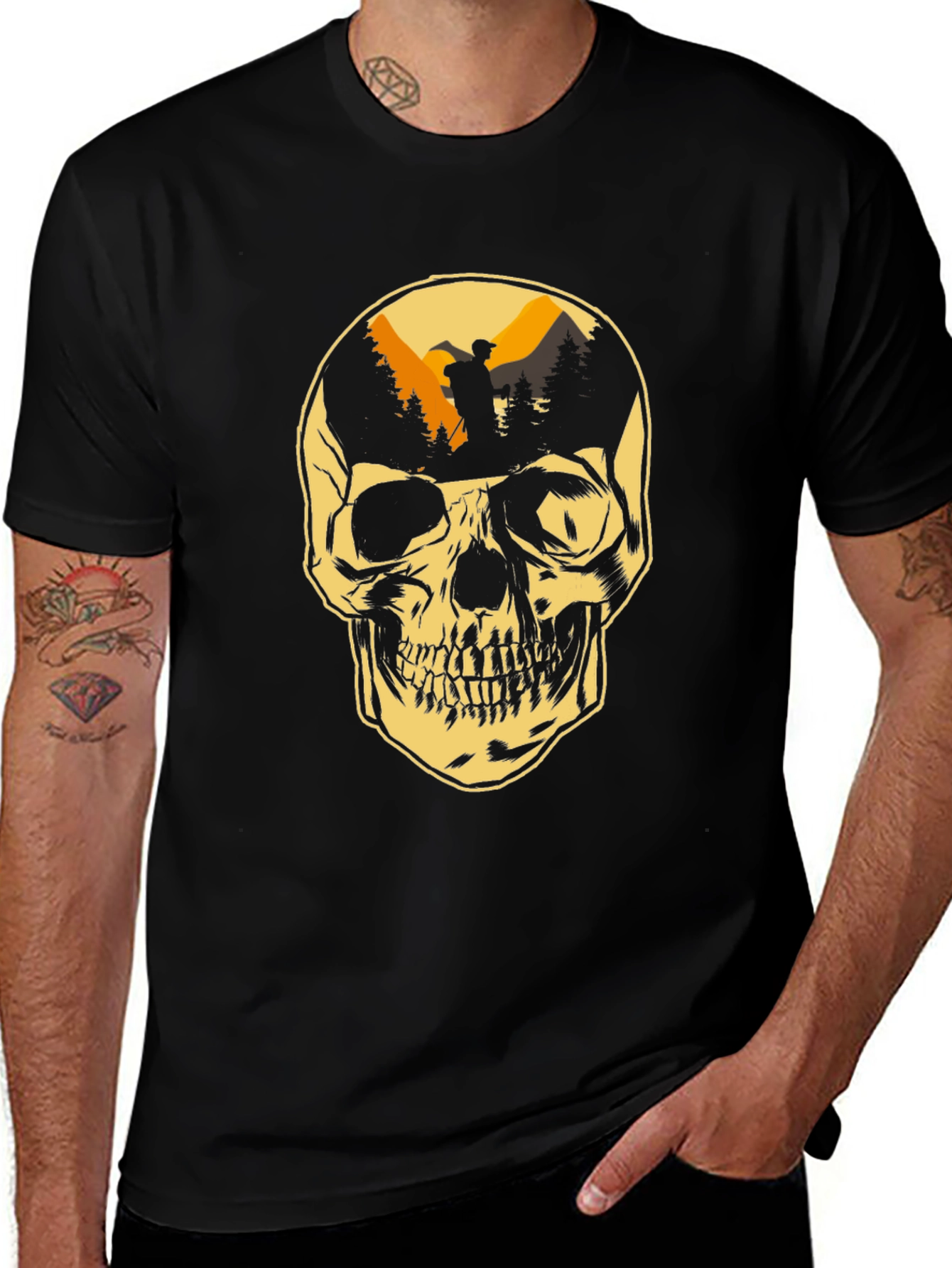 Skull Mountain Hiker Graphic Tee