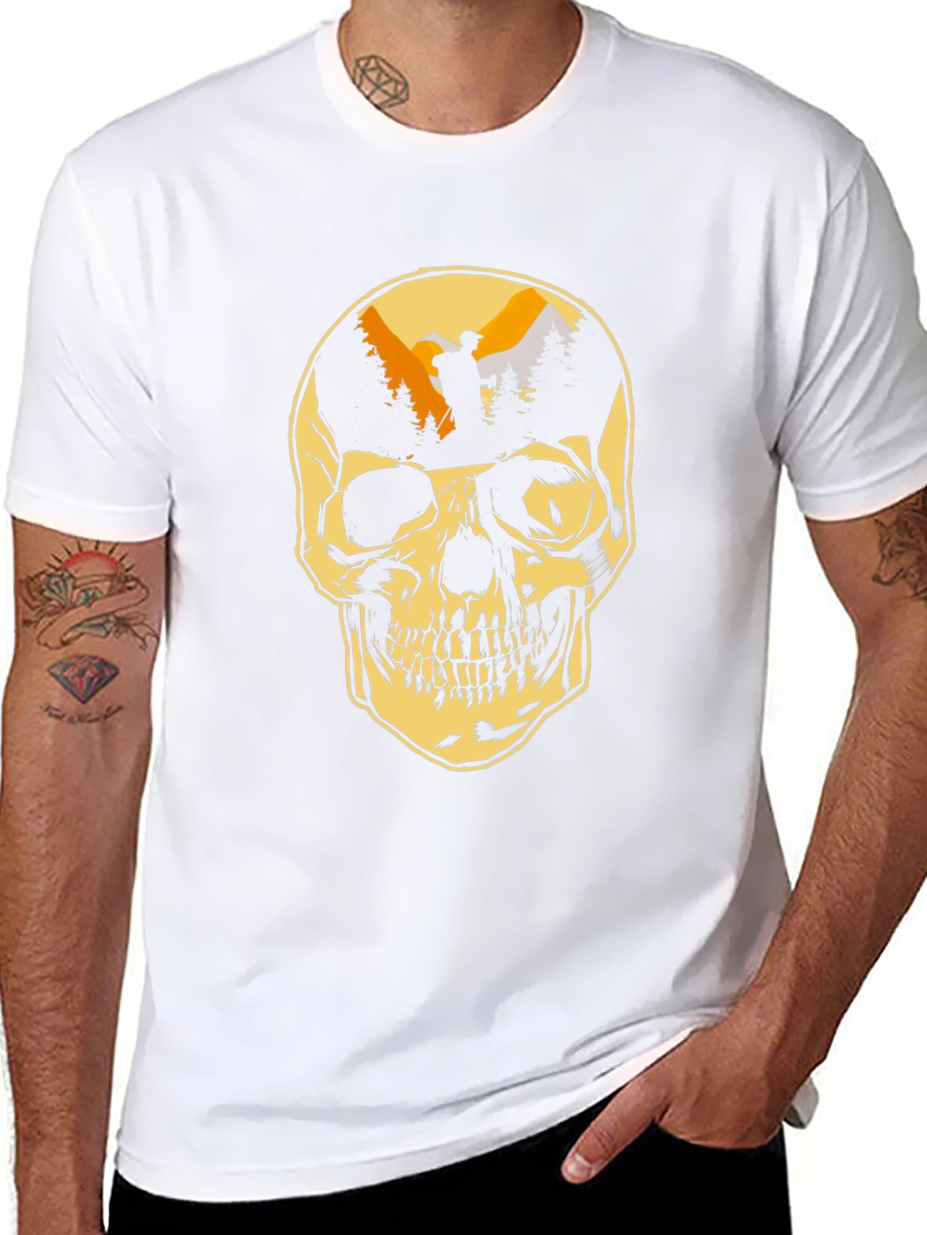 Skull Mountain Hiker Graphic Tee