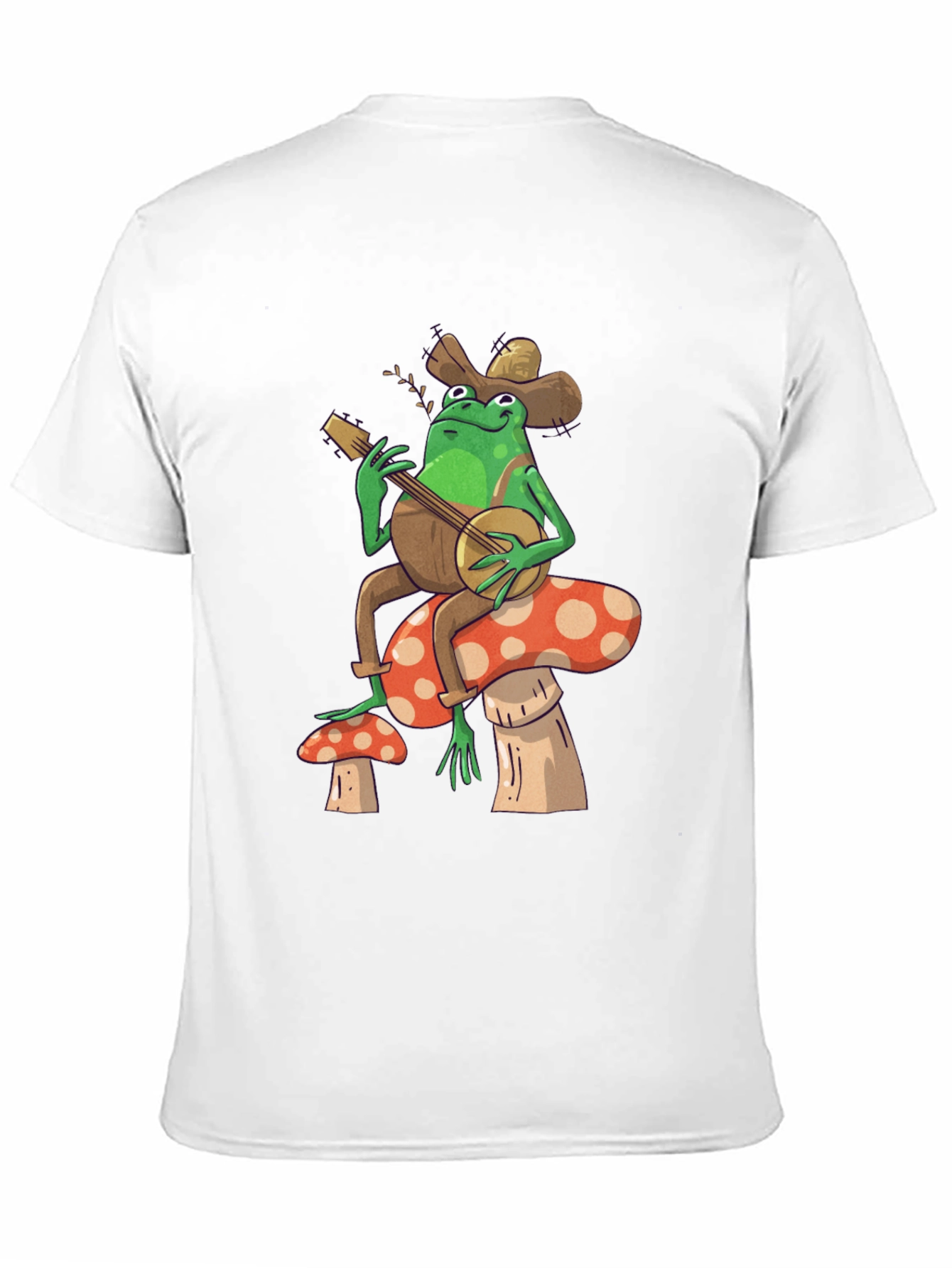 Frog Banjo Mushroom Graphic T-Shirt