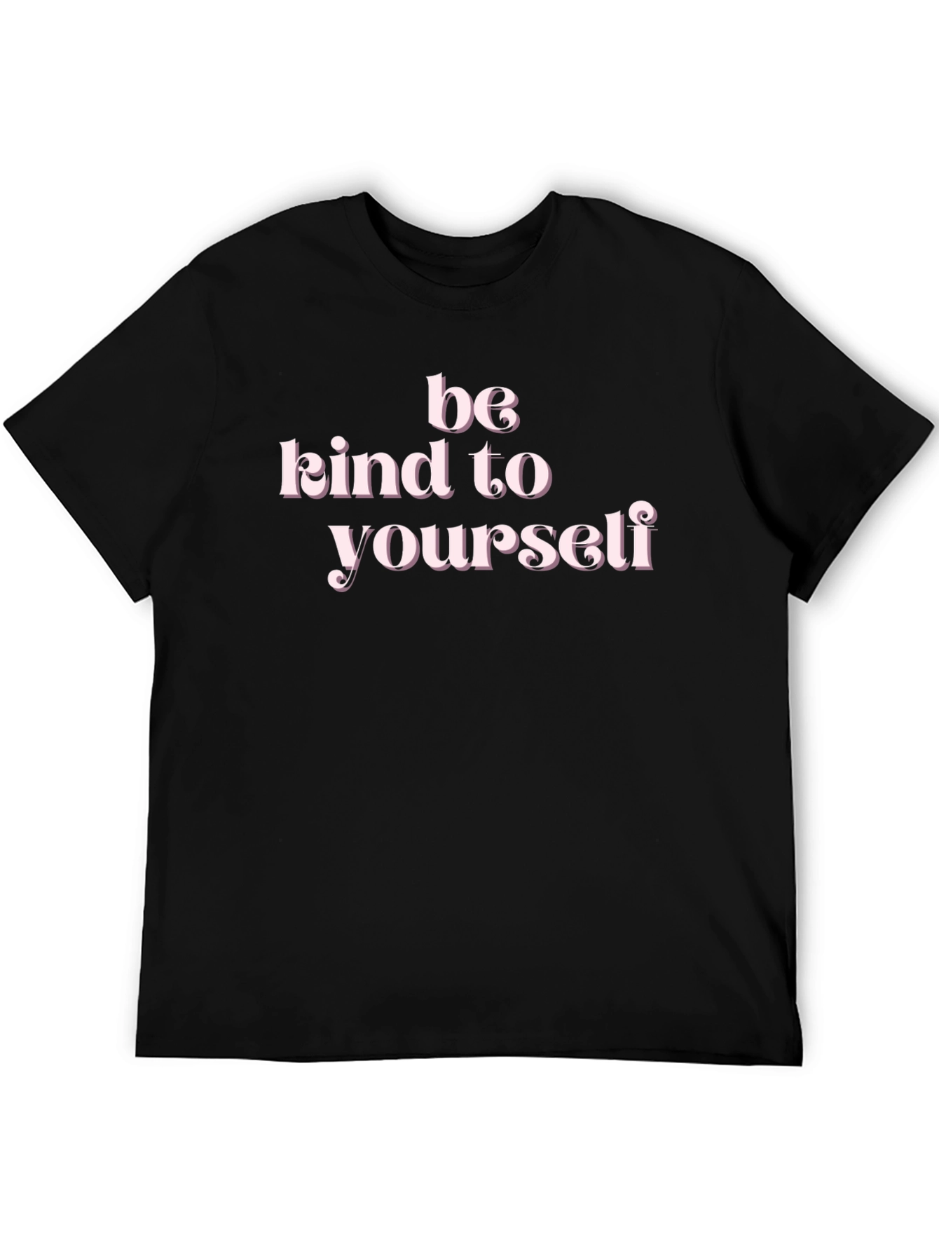 Be Kind to Yourself Black Graphic T-Shirt