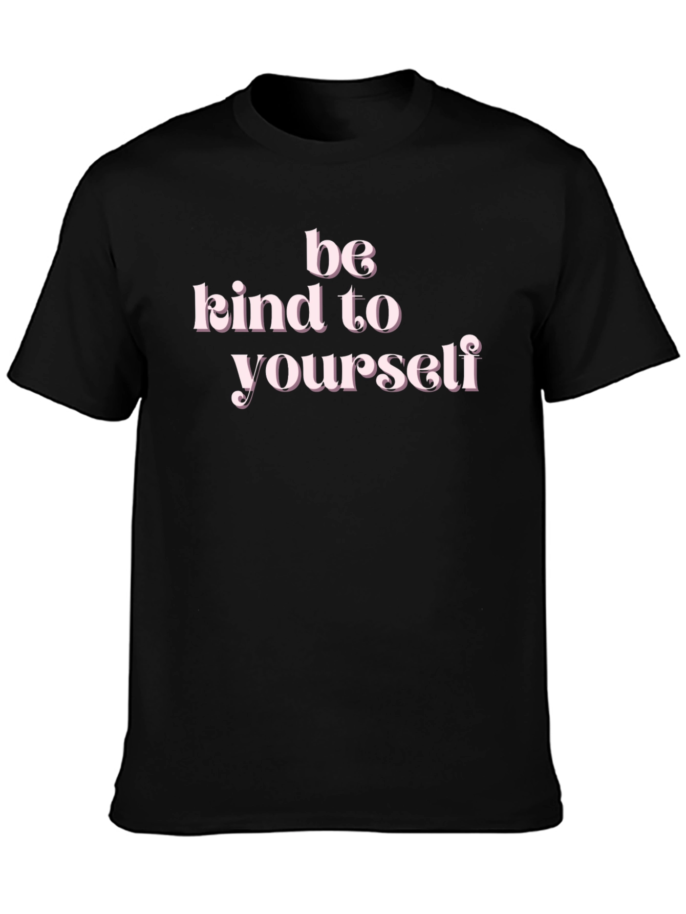 Be Kind to Yourself Black Graphic T-Shirt