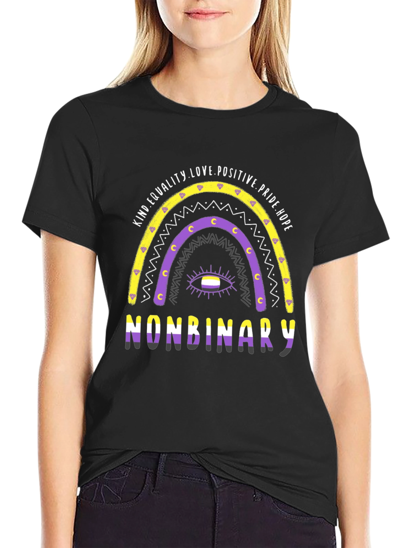 Nonbinary Pride Rainbow T-Shirt