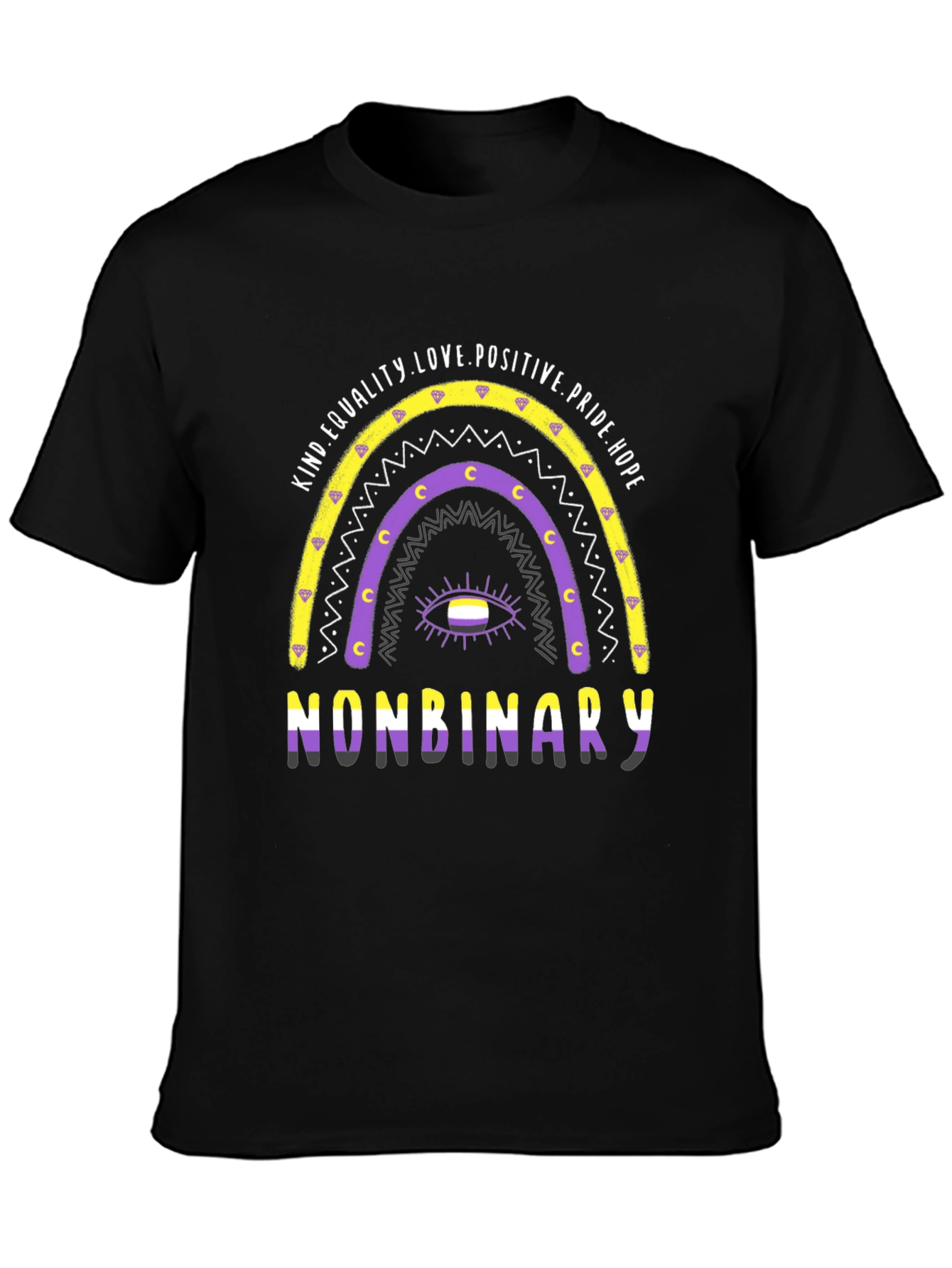 Nonbinary Pride Rainbow T-Shirt