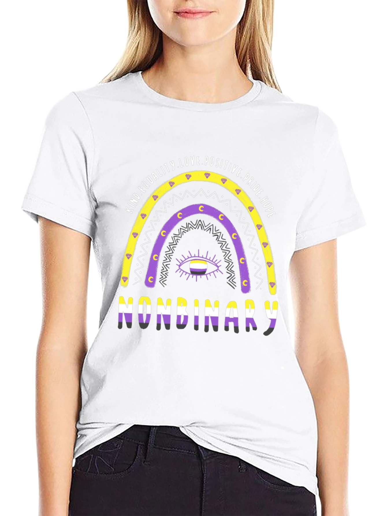 Nonbinary Pride Rainbow T-Shirt