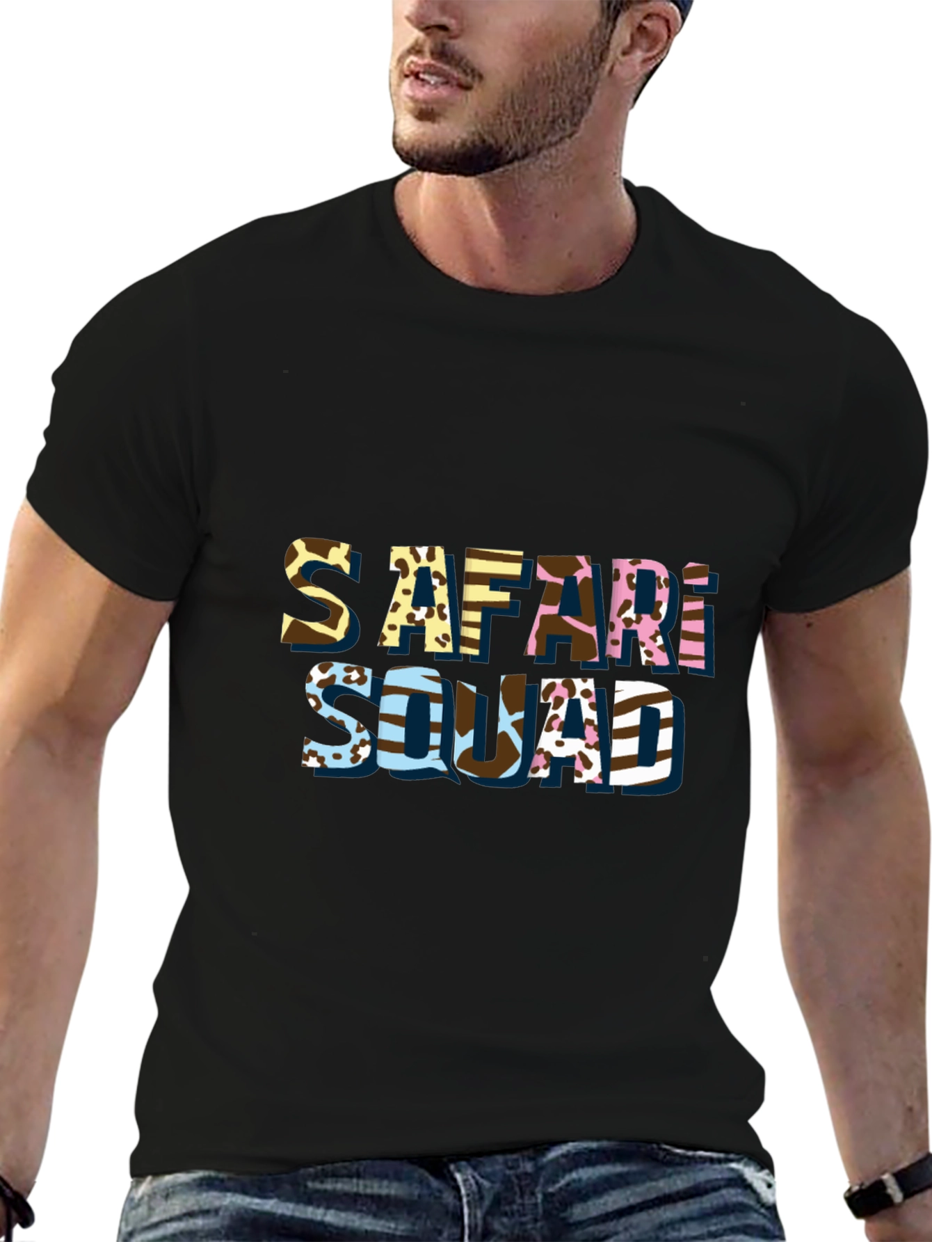 Safari Squad Graphic T-Shirt - Trendy Animal Print Tee