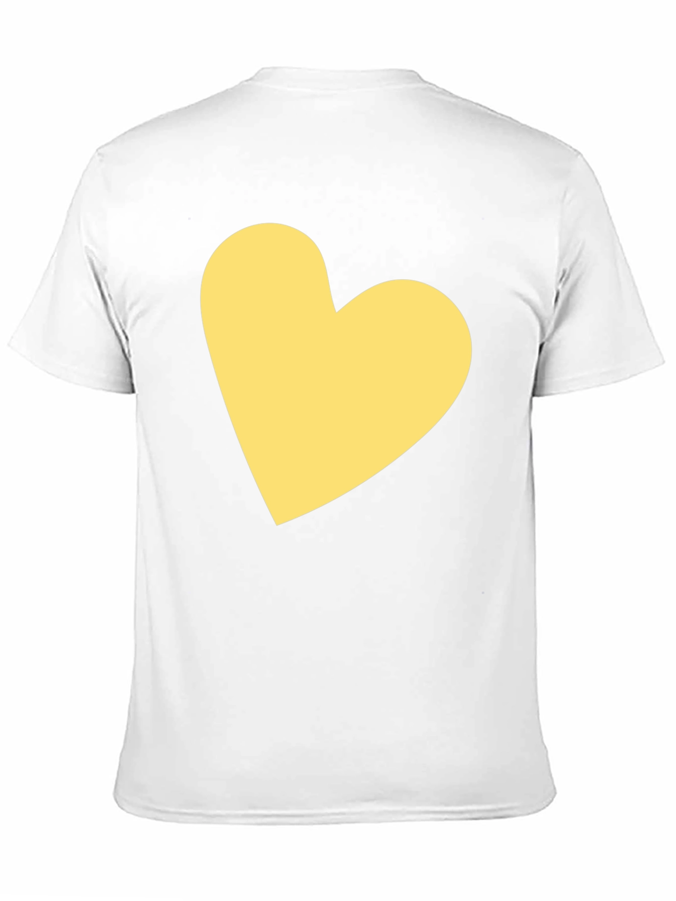 Black T-Shirt with Yellow Heart Design