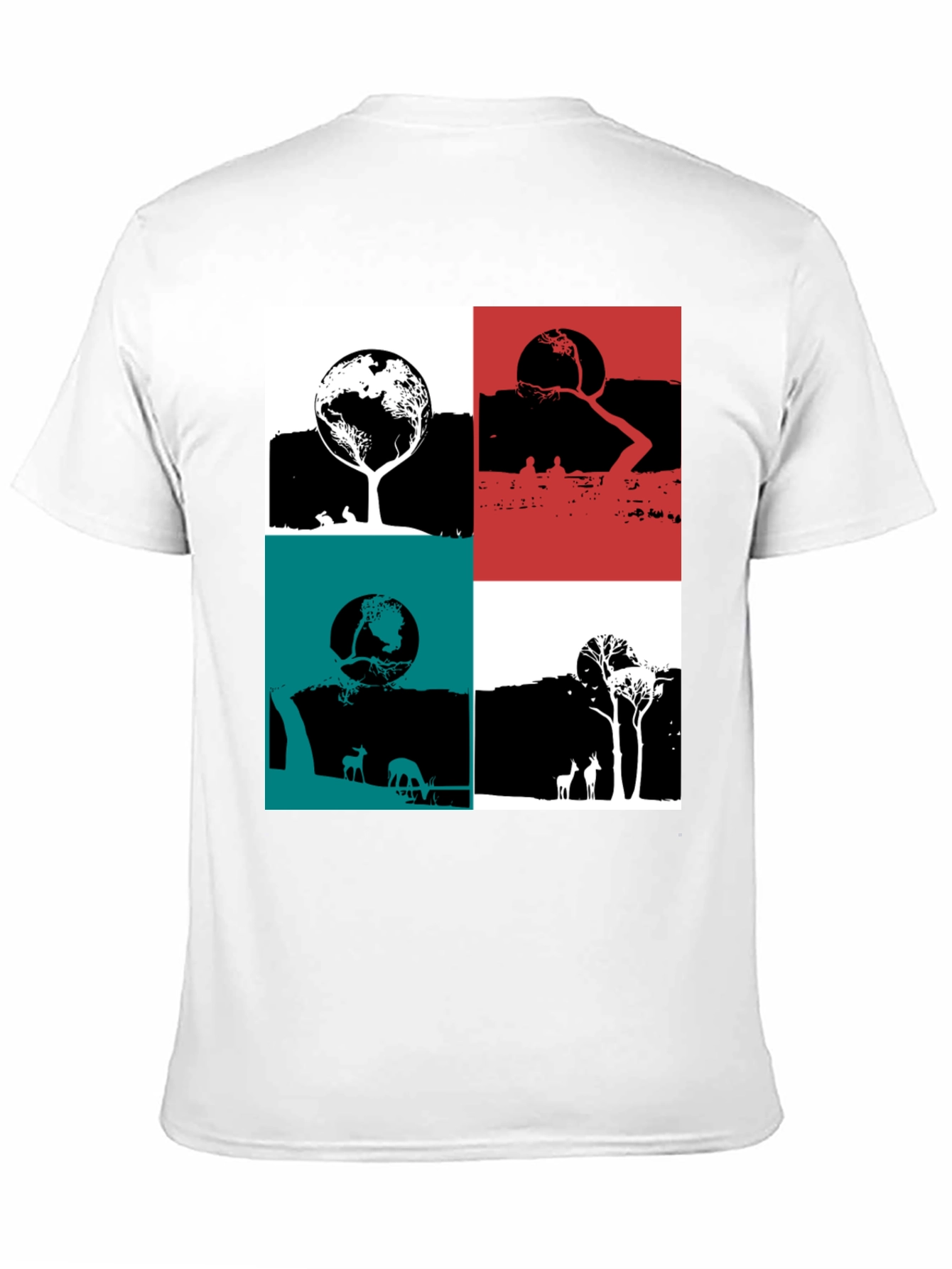 Nature Graphic Print Crew Neck T-Shirt