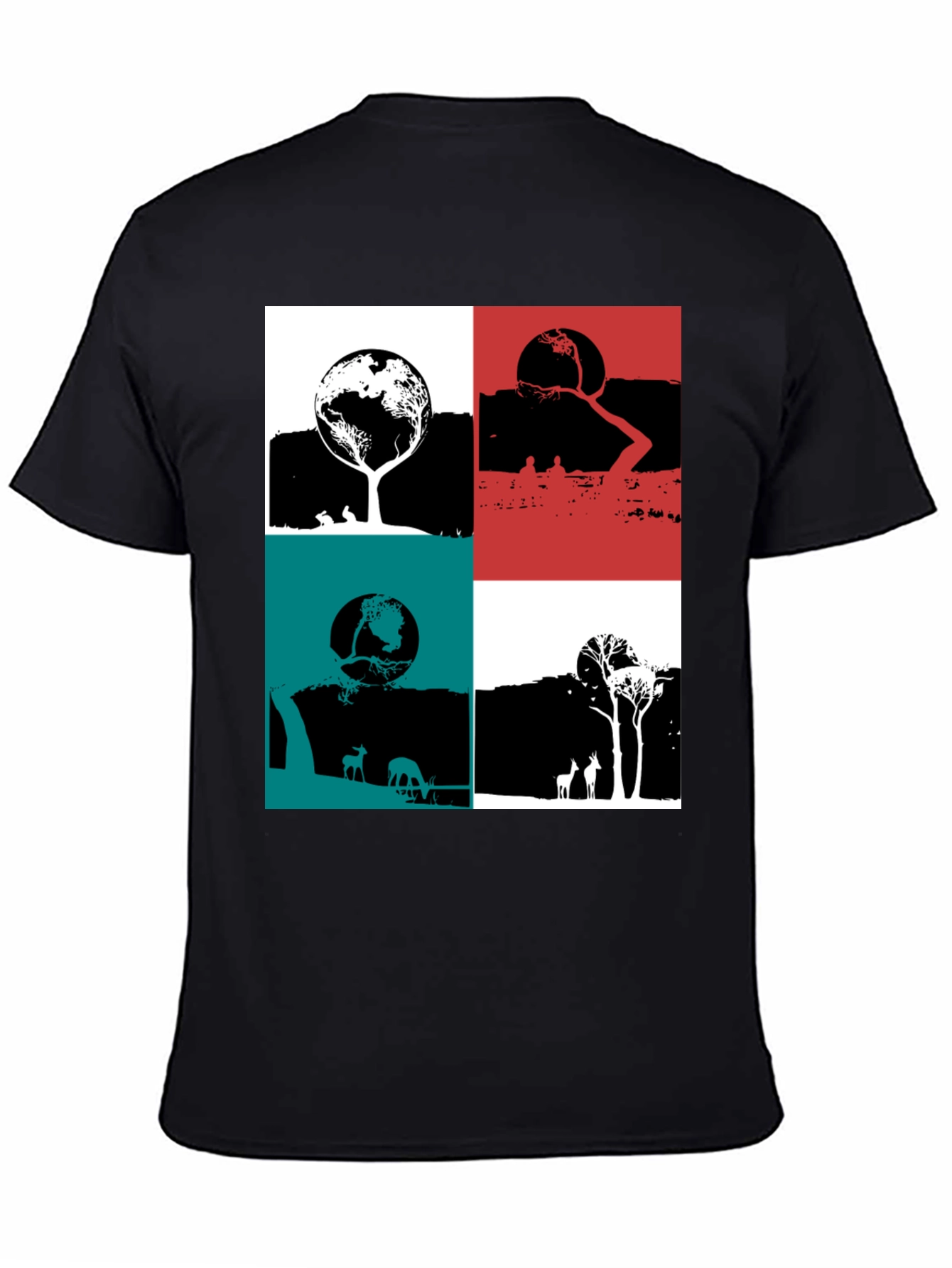 Nature Graphic Print Crew Neck T-Shirt