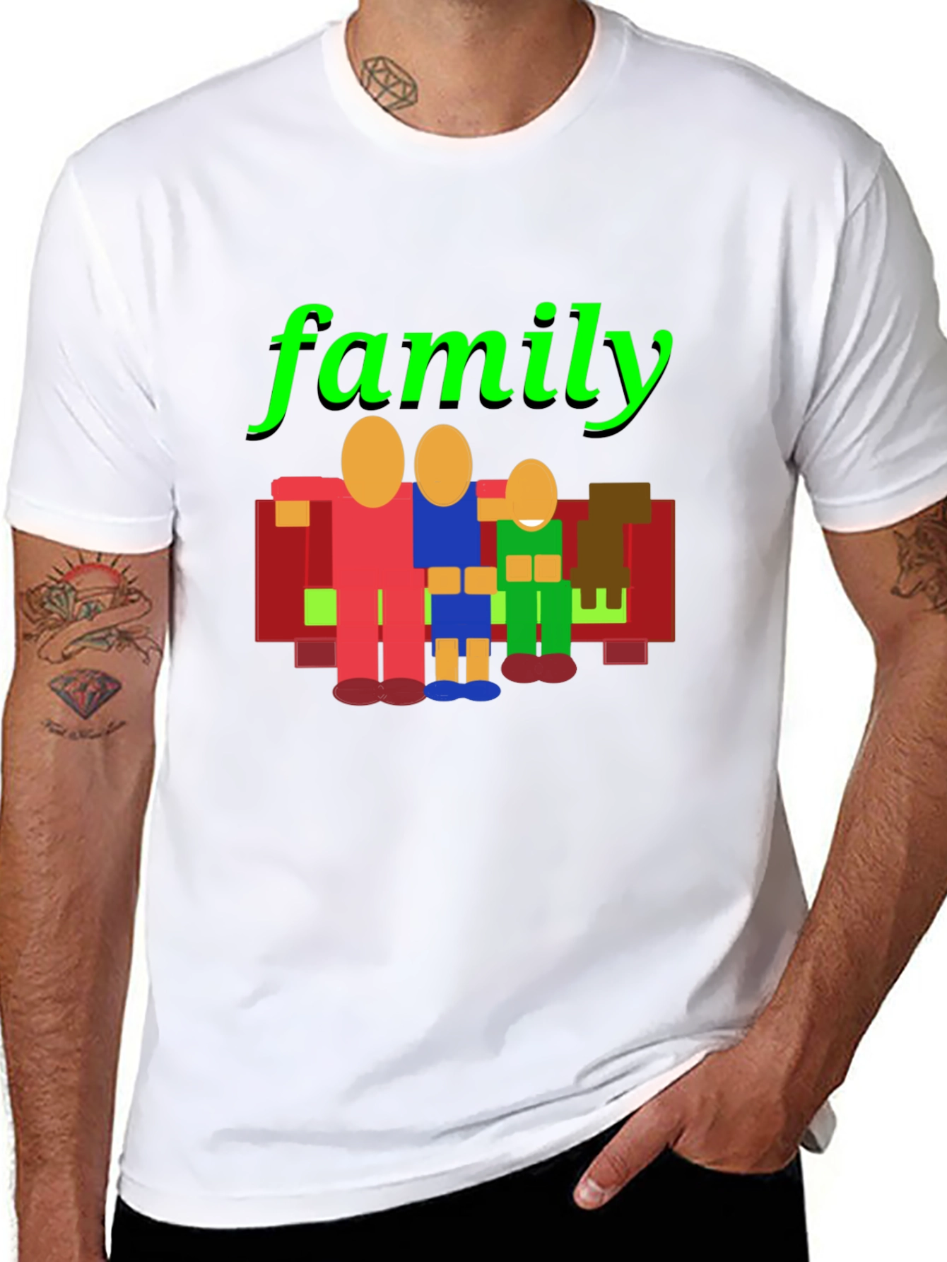 Family Graphic Print Crew Neck T-Shirt