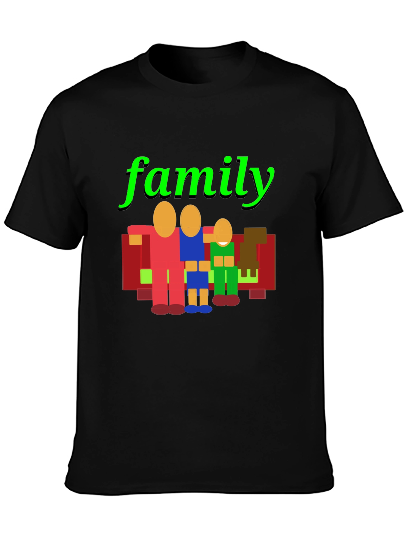 Family Graphic Print Crew Neck T-Shirt