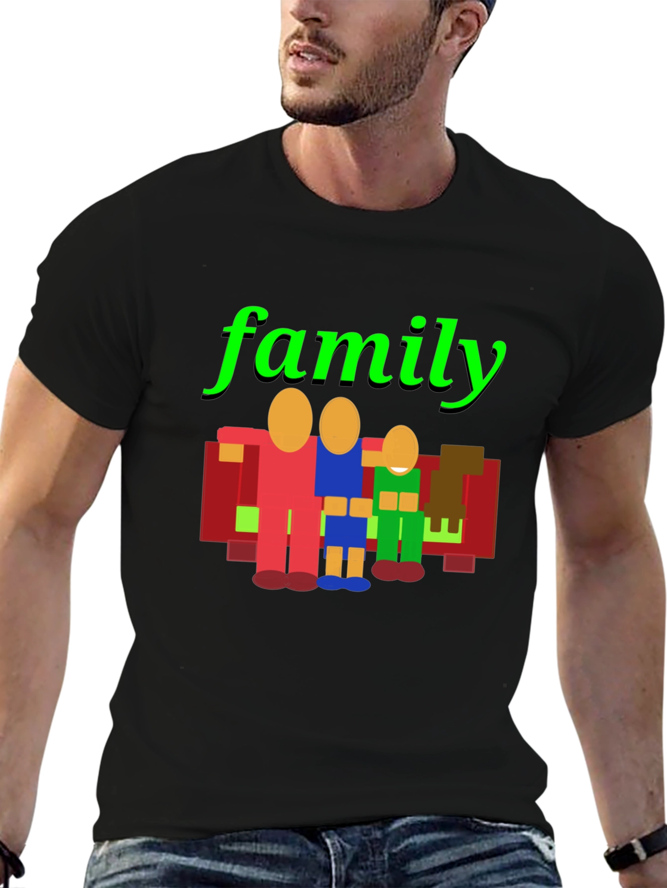 Family Graphic Print Crew Neck T-Shirt