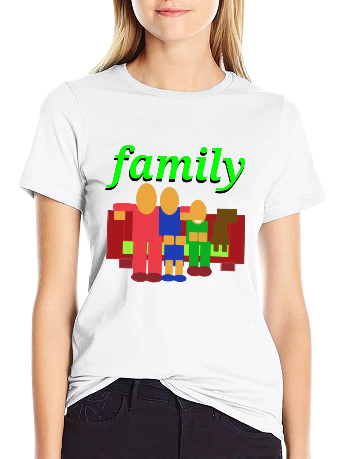 Family Graphic Print Crew Neck T-Shirt