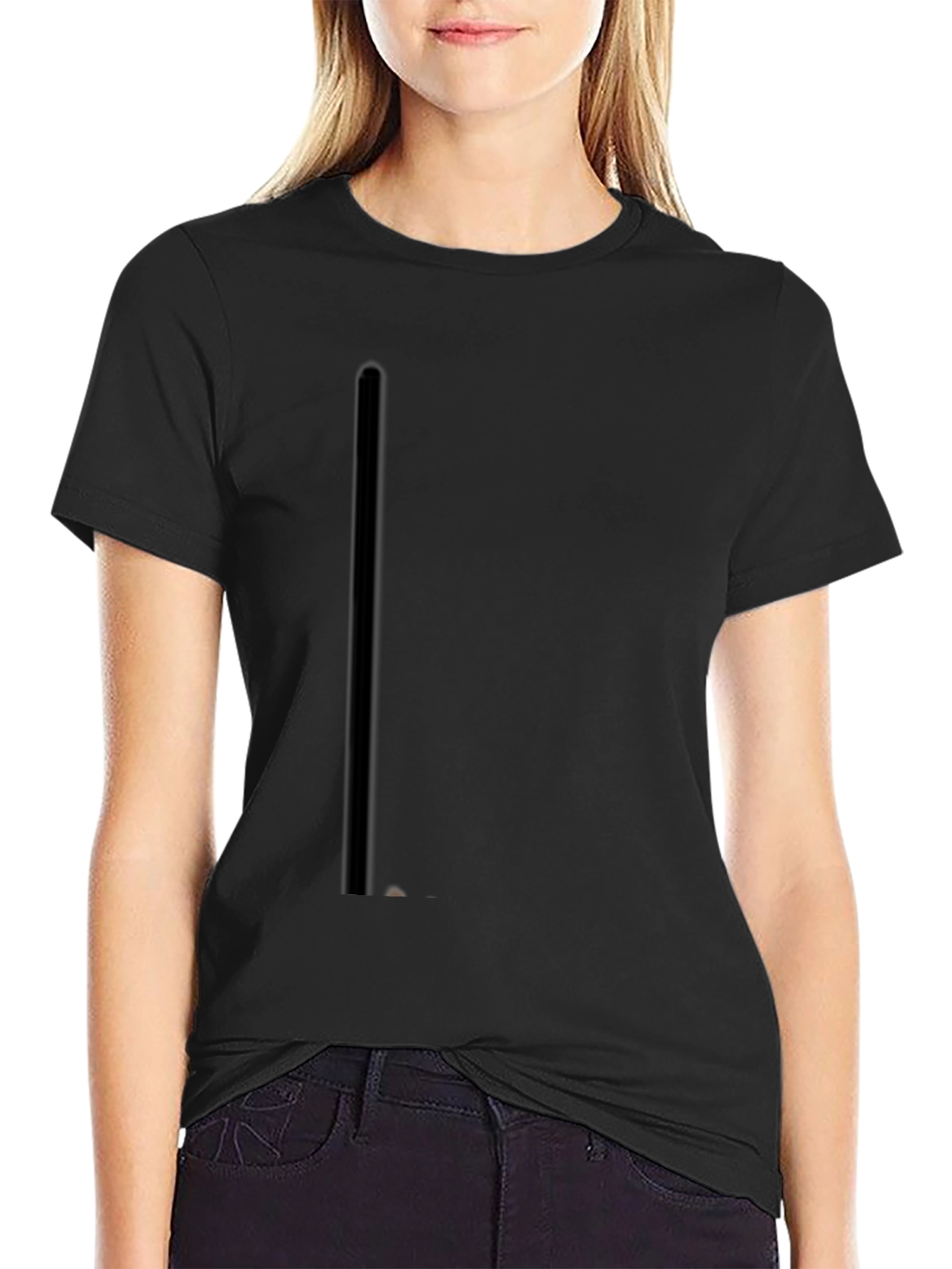 Classic Black Mens Crew Neck T-Shirt