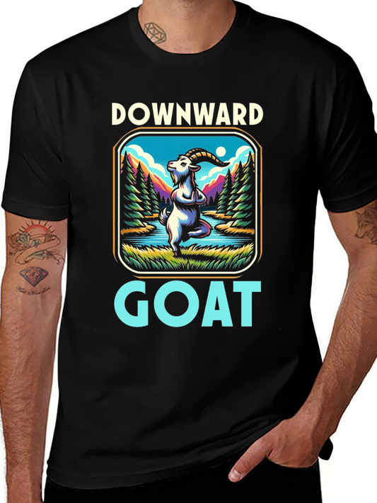 Downward Goat Yoga T-Shirt - Mens Graphic Tee