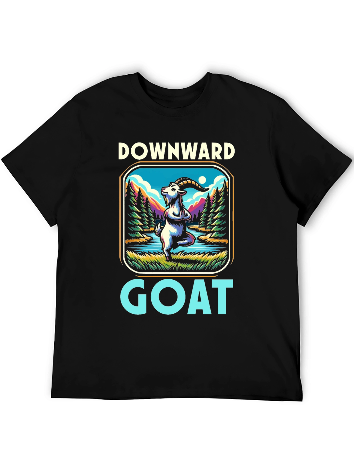 Downward Goat Yoga T-Shirt - Mens Graphic Tee