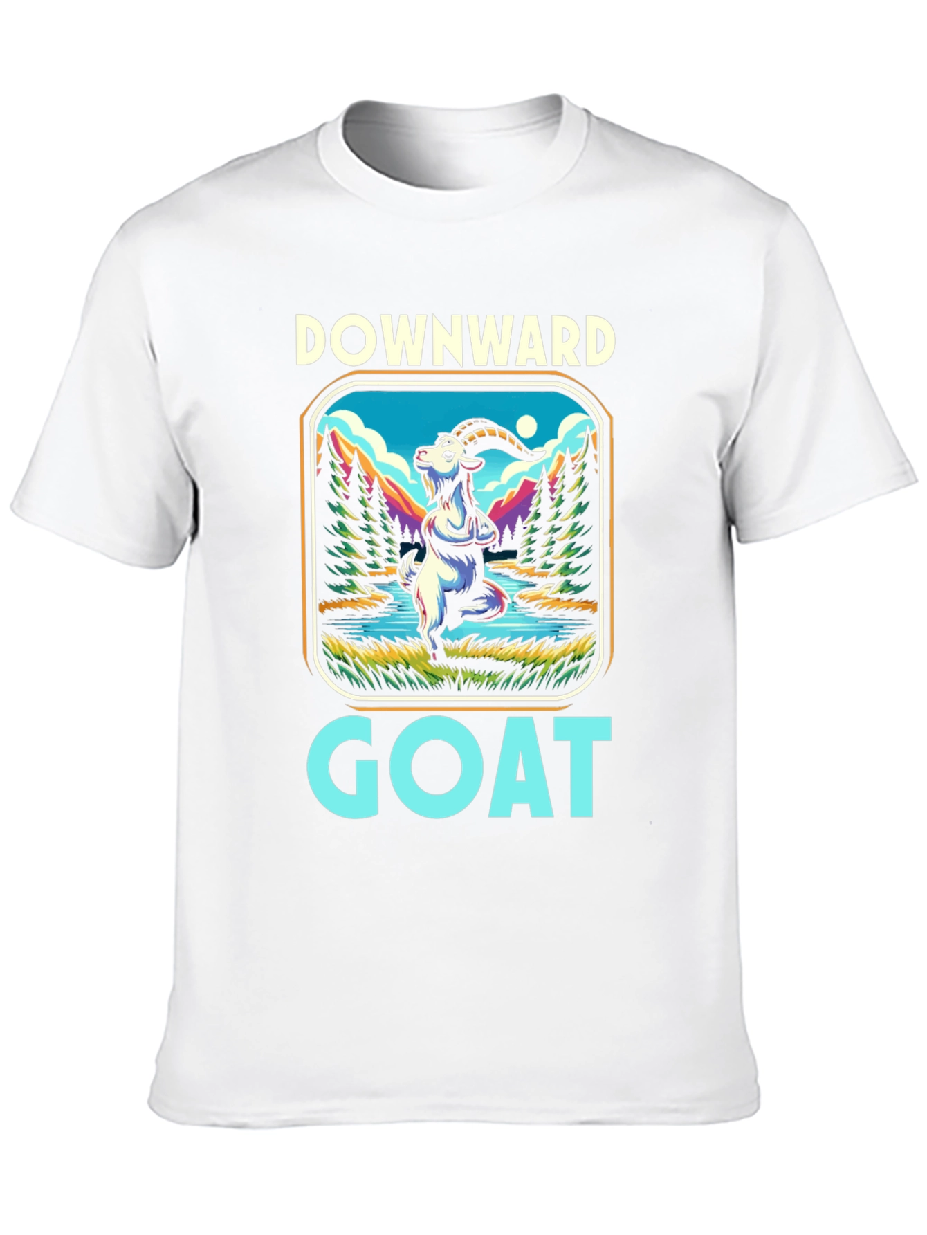 Downward Goat Yoga T-Shirt - Mens Graphic Tee