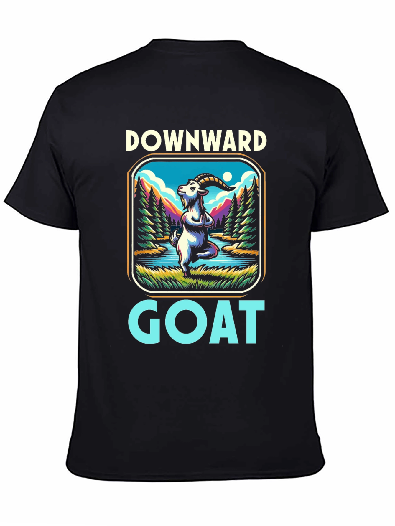 Downward Goat Yoga T-Shirt - Mens Graphic Tee