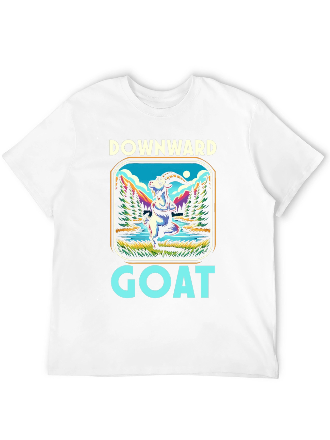 Downward Goat Yoga T-Shirt - Mens Graphic Tee