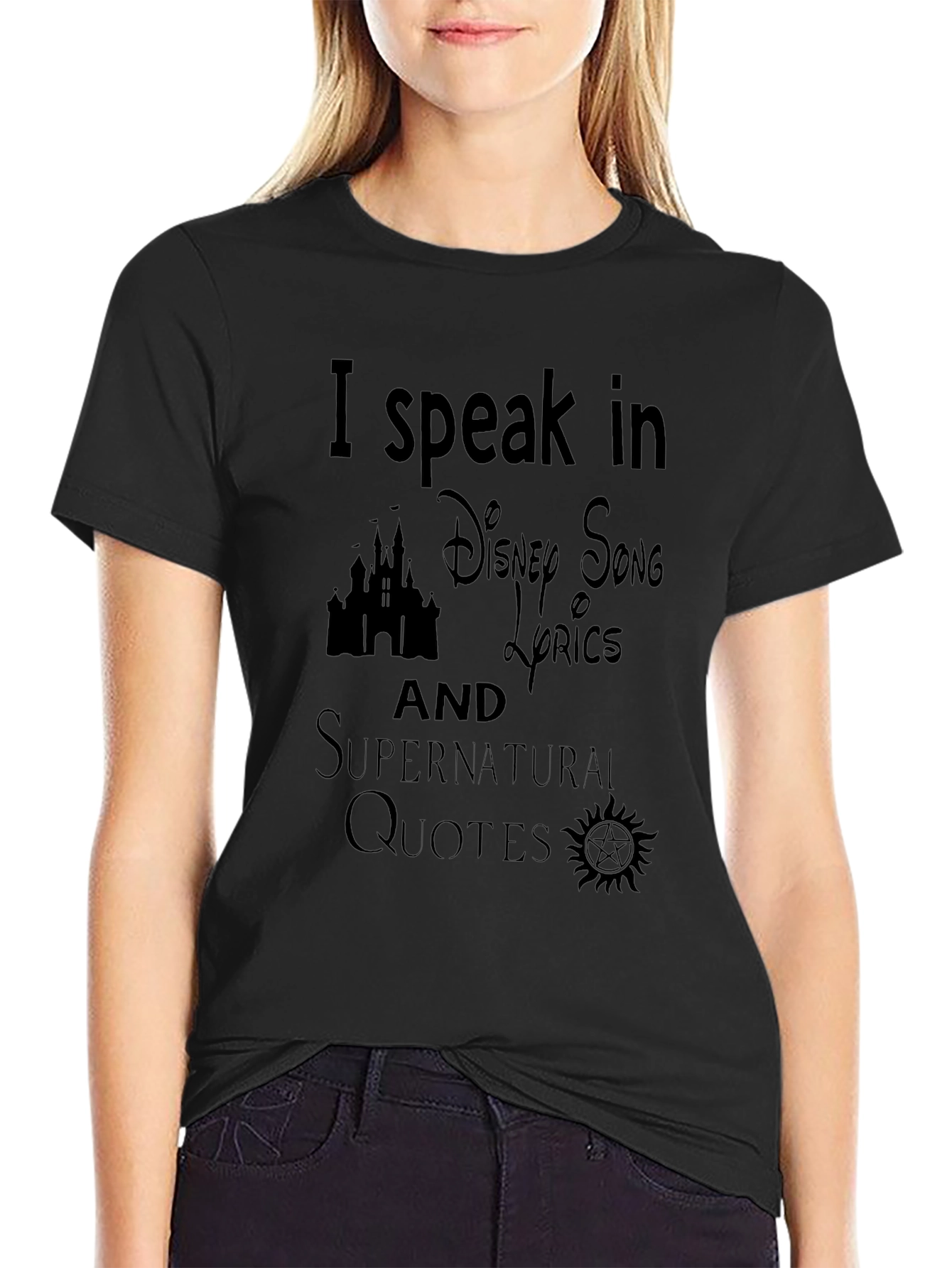 Disney & Supernatural Lyrics T-Shirt