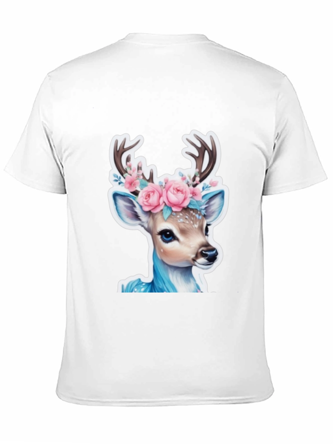 Deer Floral Crown Graphic Tee - Unisex