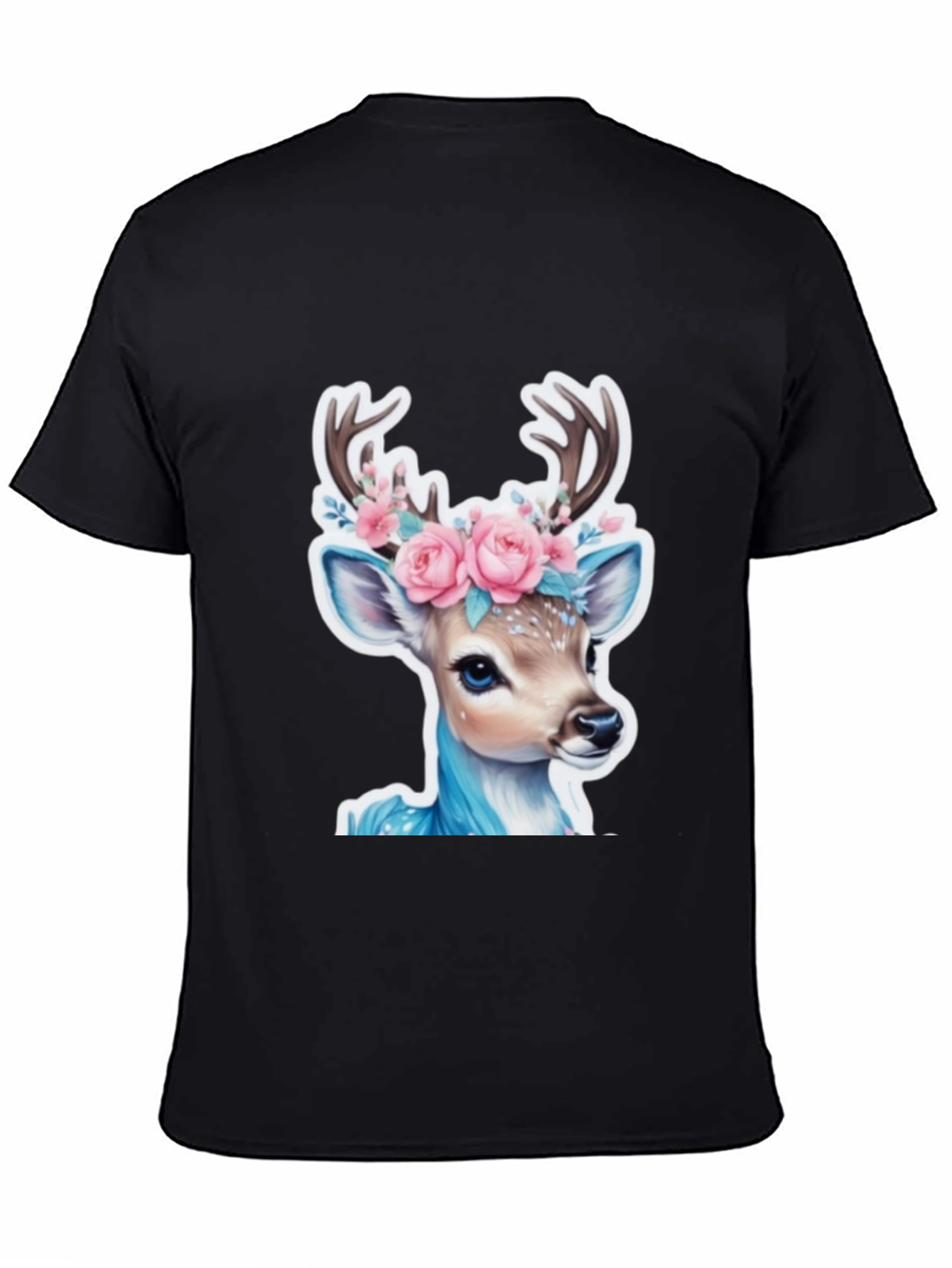 Deer Floral Crown Graphic Tee - Unisex