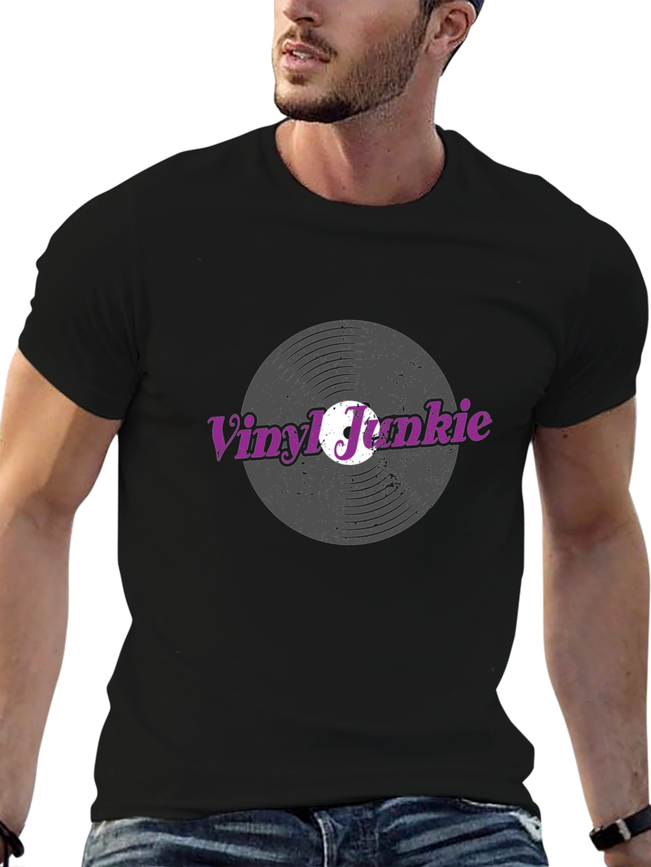 Vinyl Junkie Black T-Shirt