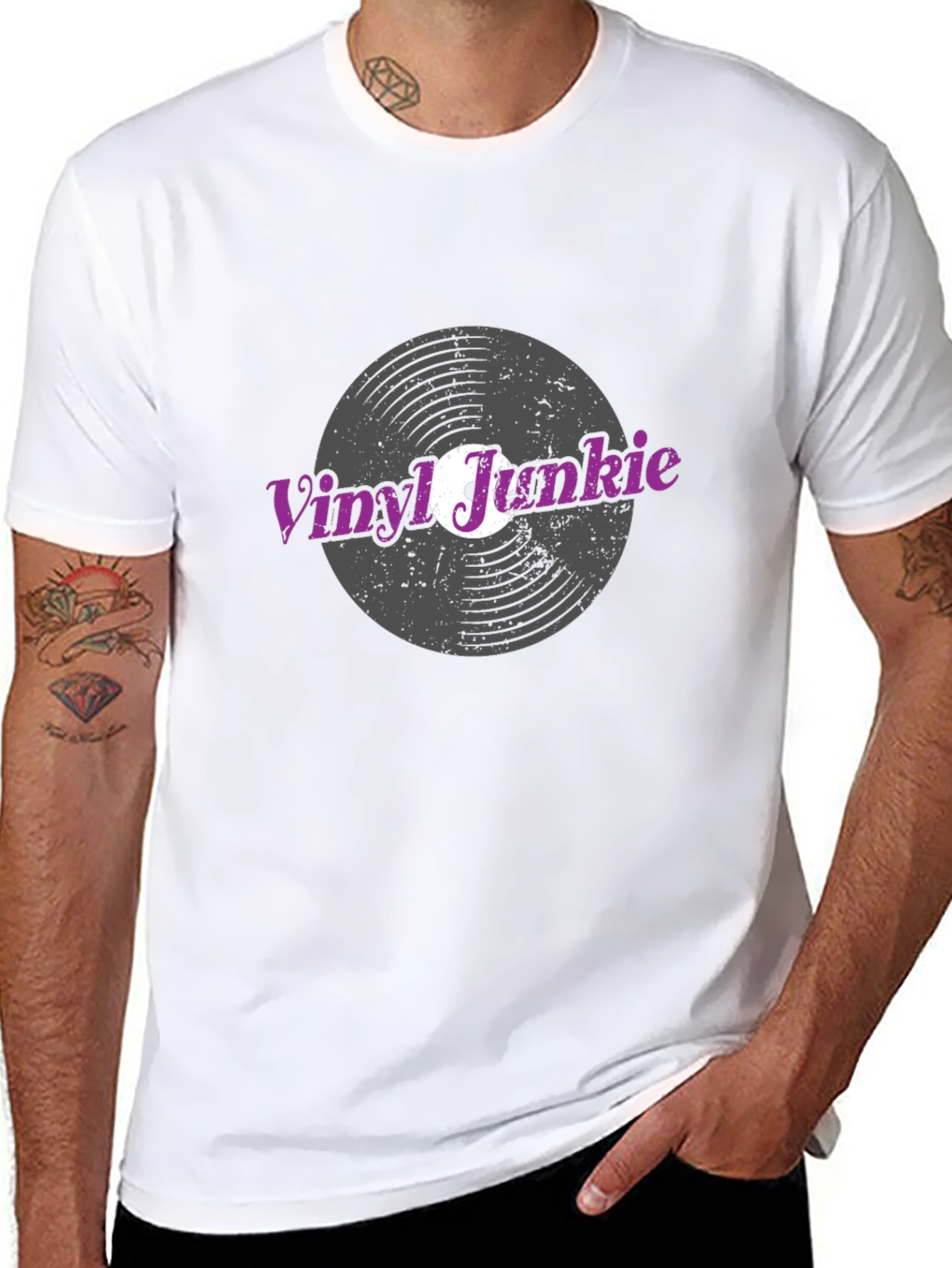 Vinyl Junkie Black T-Shirt
