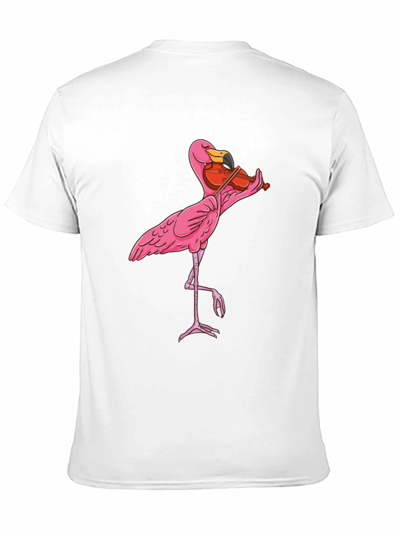 Funny Flamingo Violinist Graphic T-Shirt