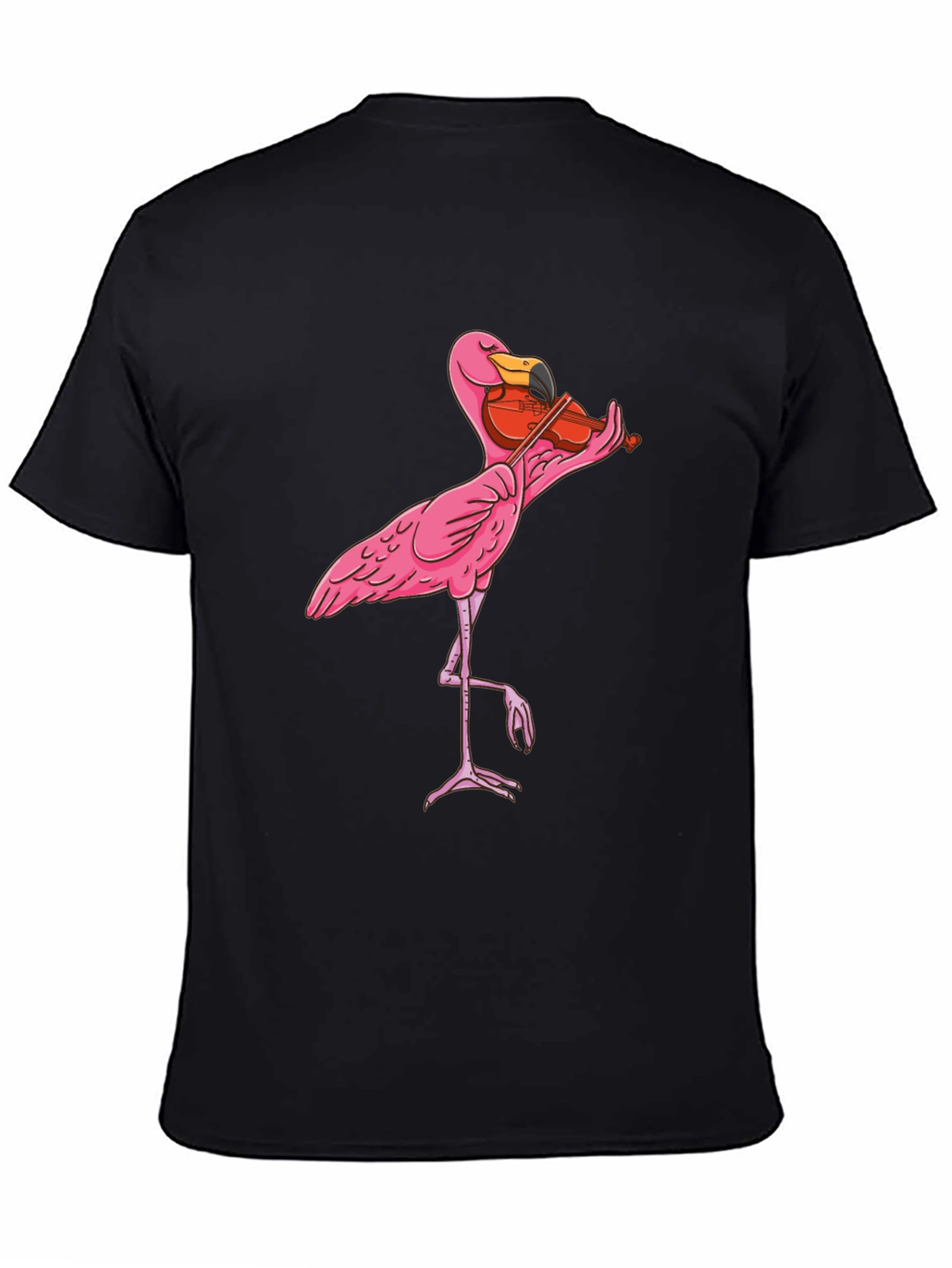 Funny Flamingo Violinist Graphic T-Shirt