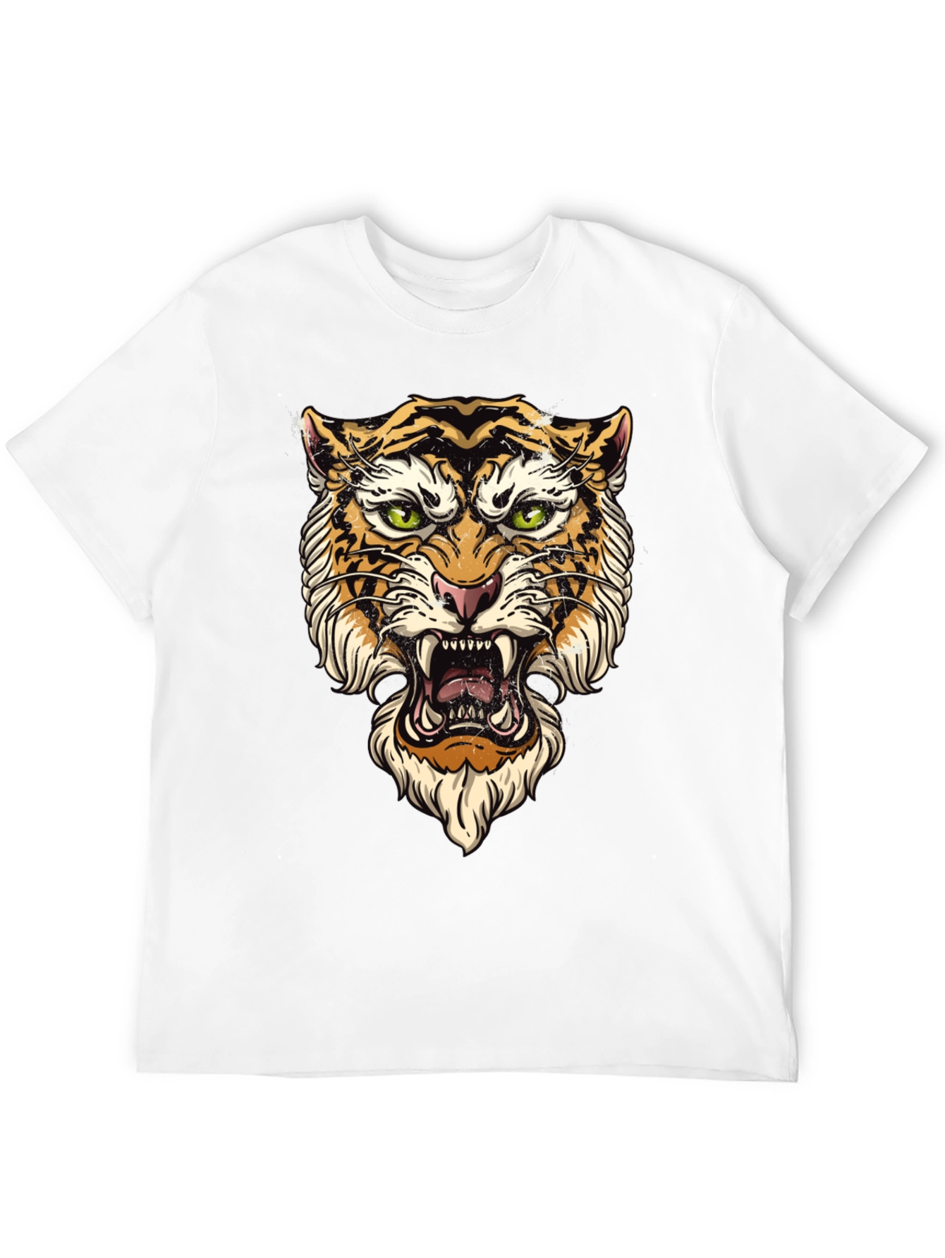 Tiger Graphic Black T-Shirt - Bold Animal Print Tee