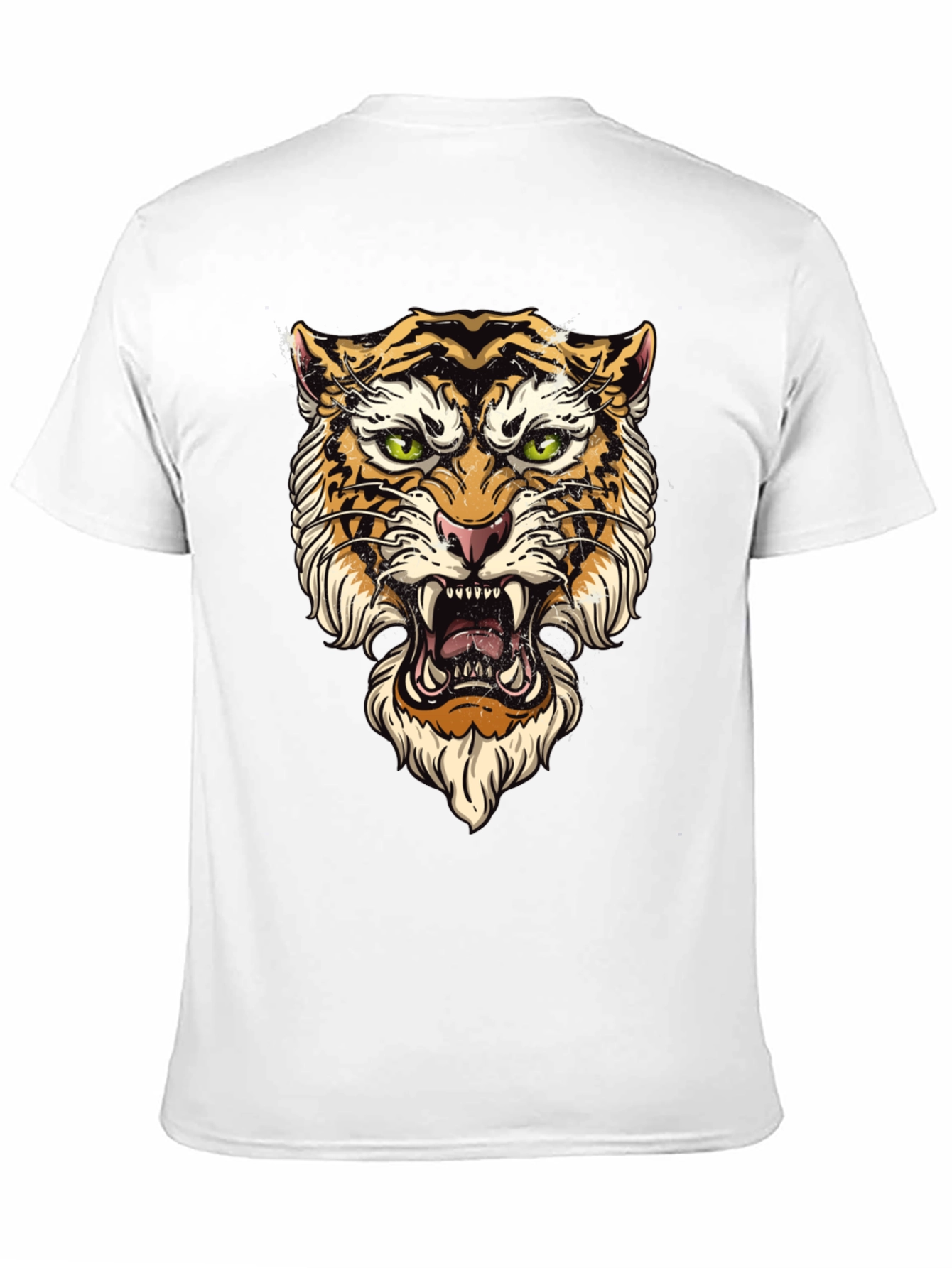 Tiger Graphic Black T-Shirt - Bold Animal Print Tee