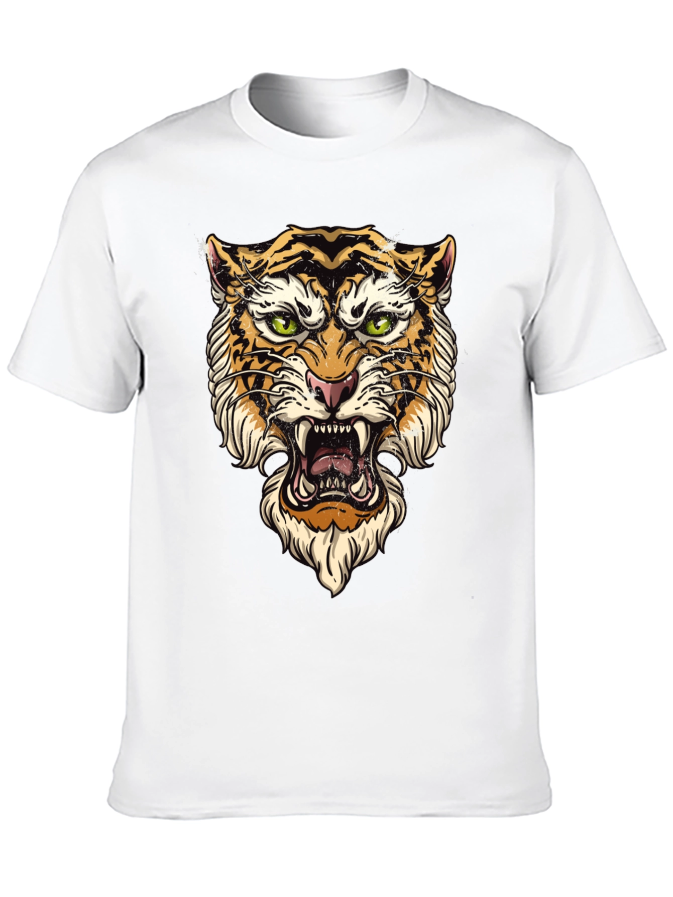 Tiger Graphic Black T-Shirt - Bold Animal Print Tee