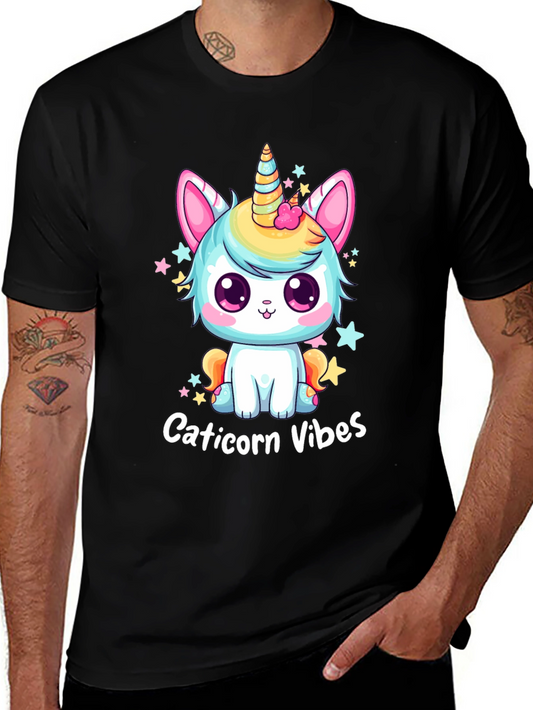 Caticorn Vibes T-Shirt - Cute Kawaii Cat Unicorn Tee