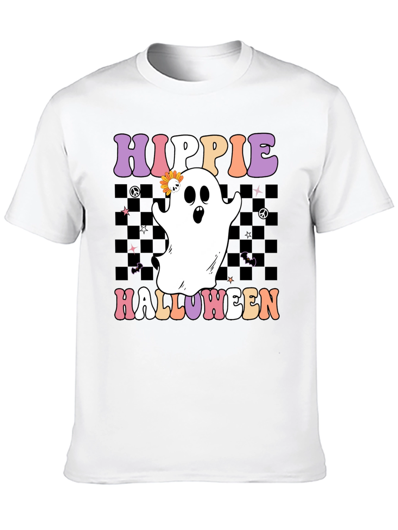 Hippie Halloween Ghost T-Shirt