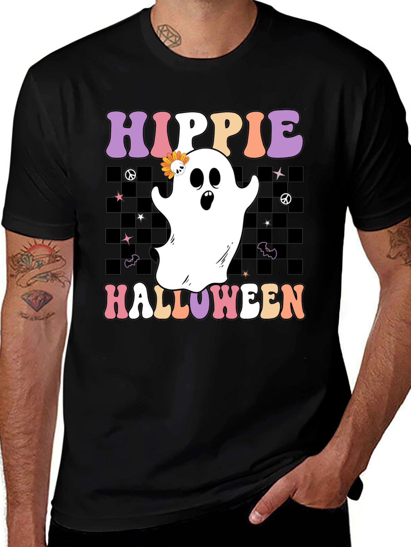 Hippie Halloween Ghost T-Shirt