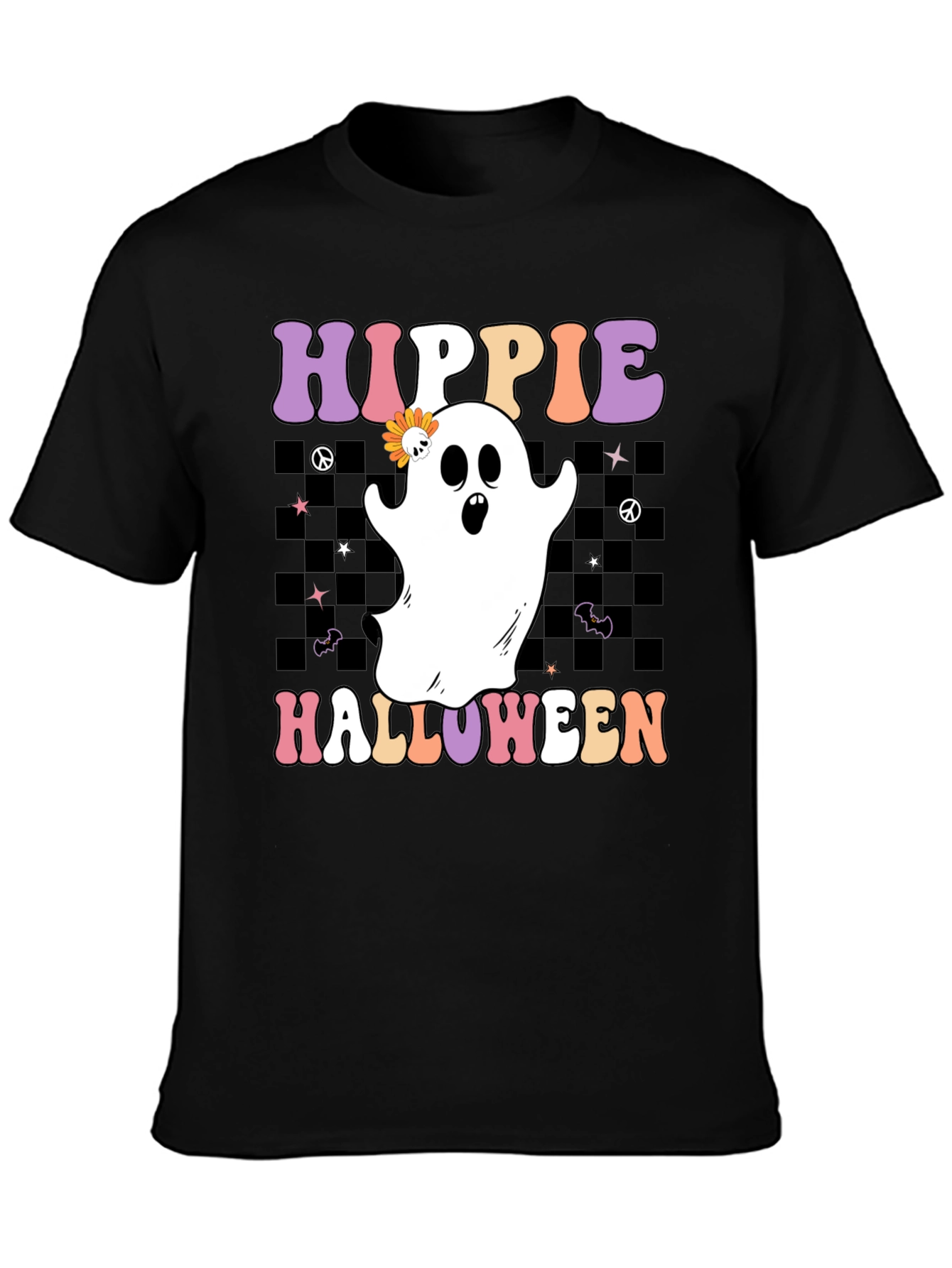 Hippie Halloween Ghost T-Shirt