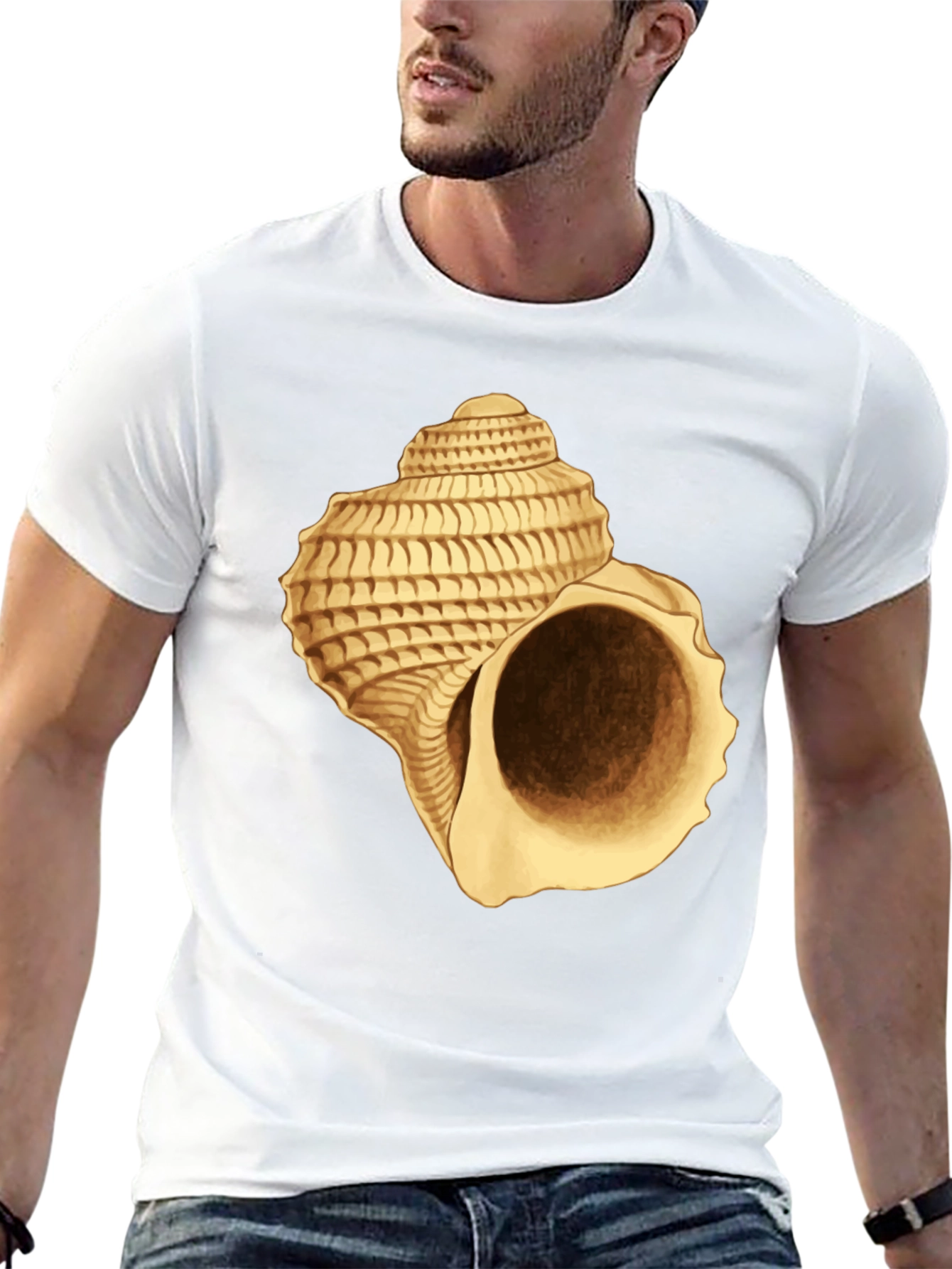 Seashell Graphic Black T-Shirt
