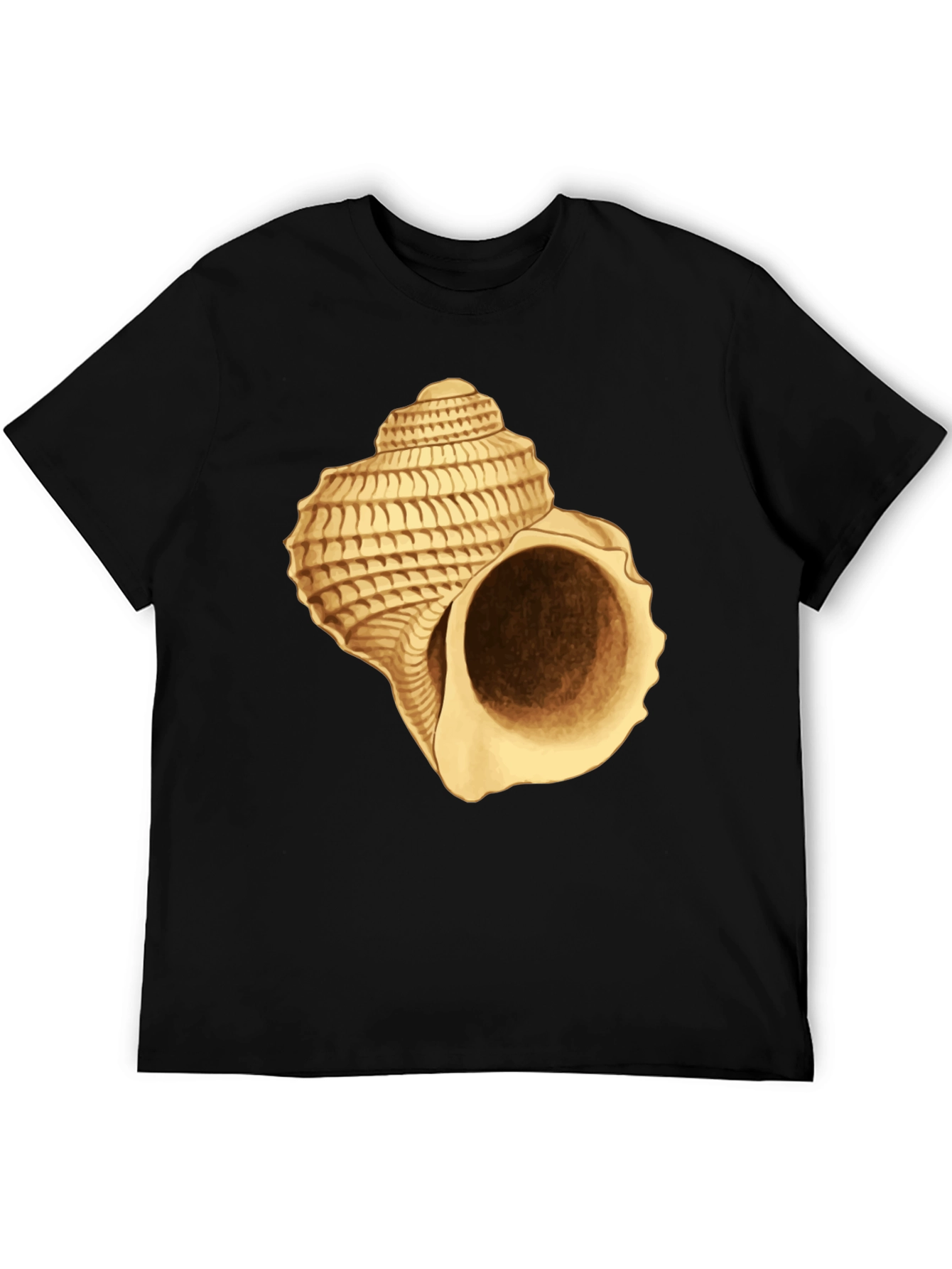 Seashell Graphic Black T-Shirt