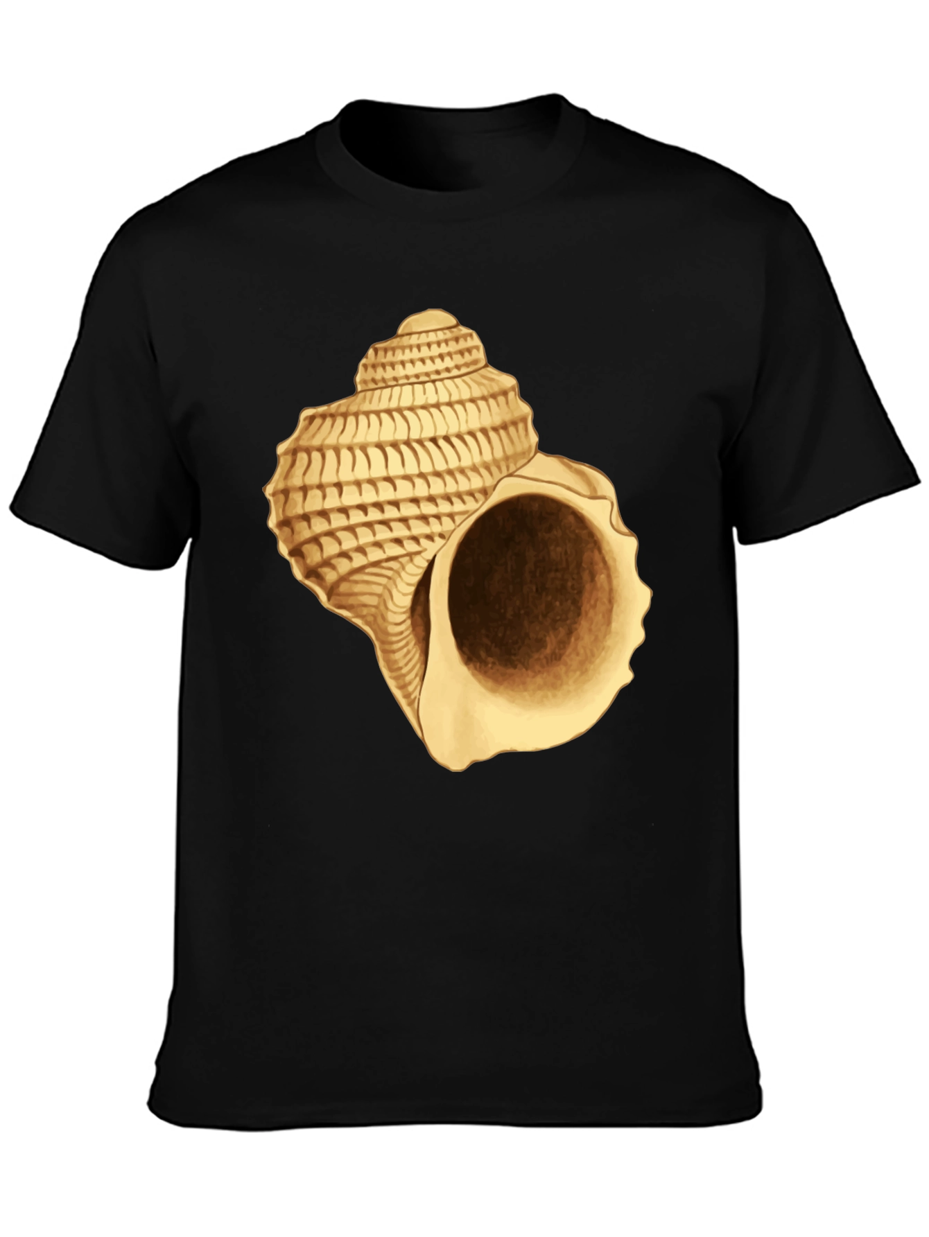 Seashell Graphic Black T-Shirt