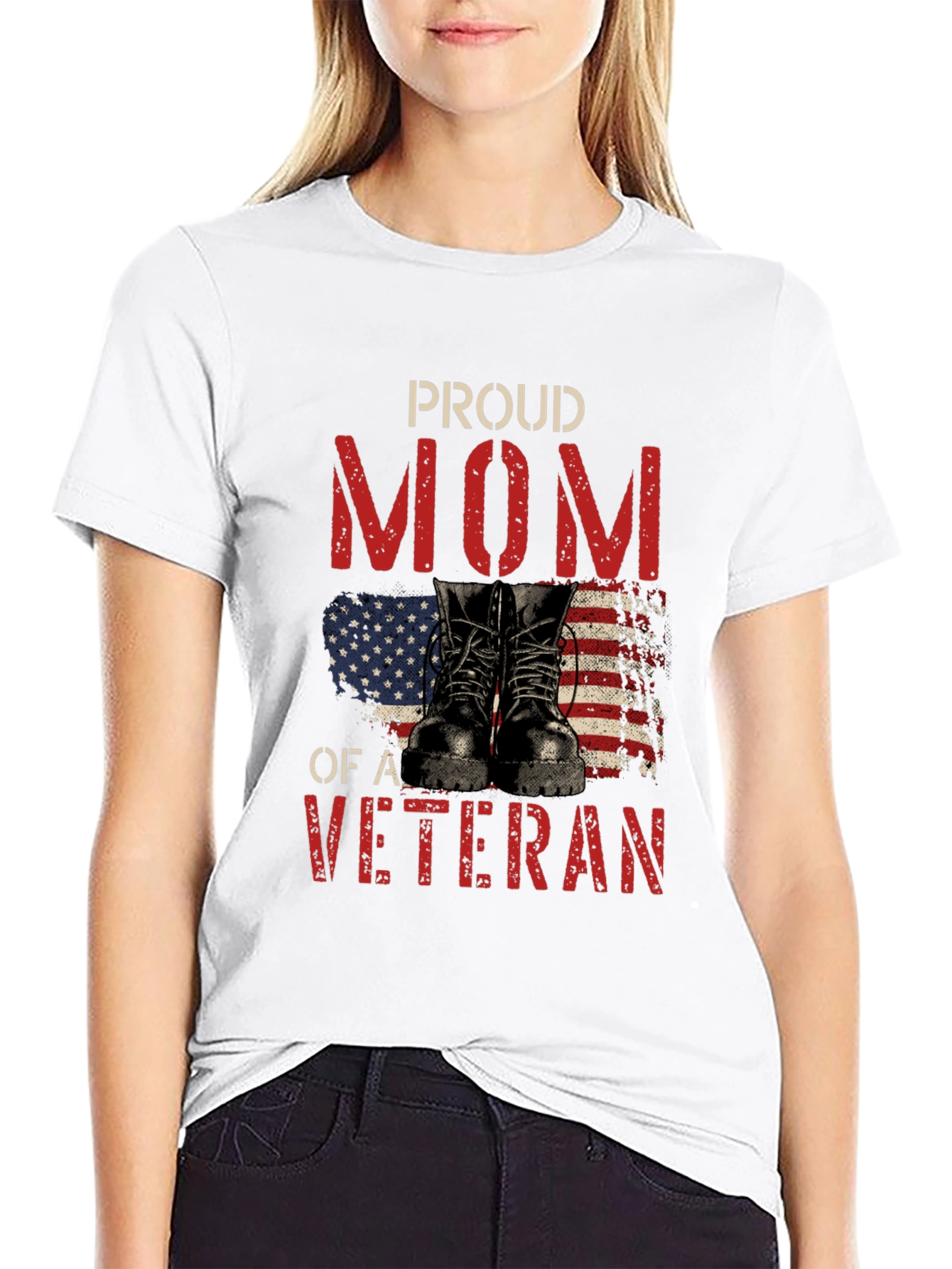 Proud Mom of a Veteran Graphic T-Shirt