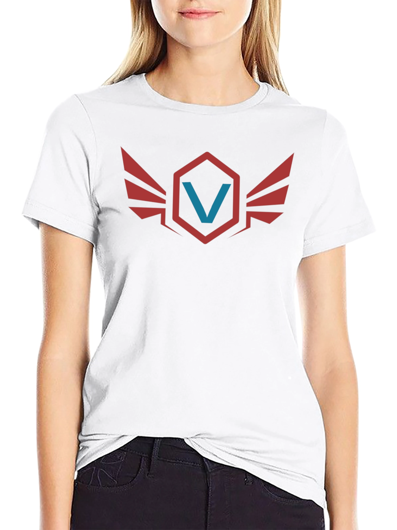 Winged Hexagon V Graphic T-Shirt